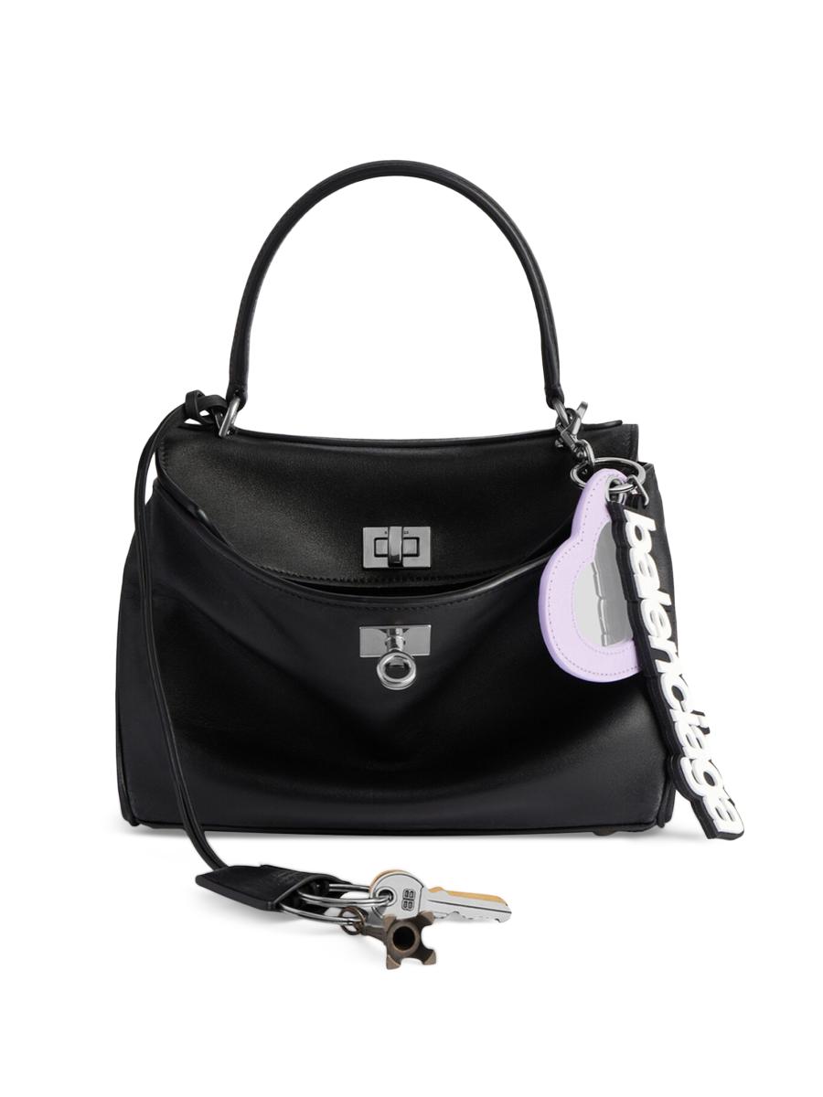 Balenciaga Rodeo Mini Top Handle Bag Used Effect with Charms