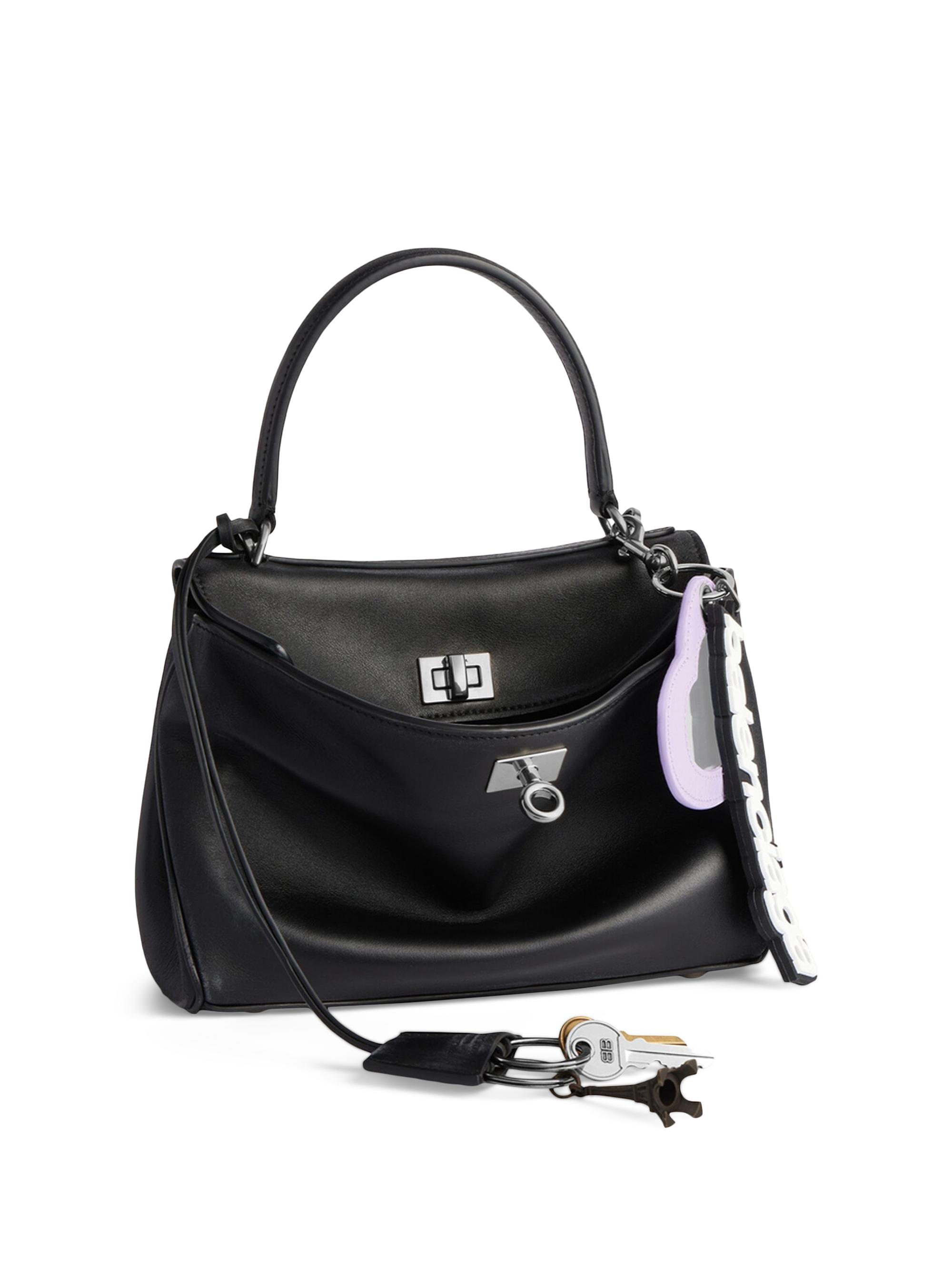 Balenciaga Rodeo Mini Top Handle Bag Used Effect with Charms