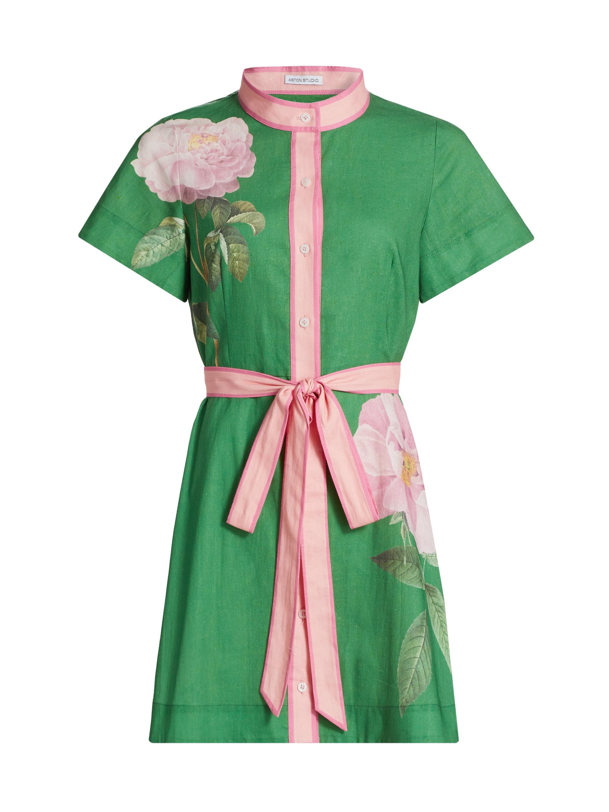 Aston Studio Women's Antiquity Nami Mini Shirtdress - Forest Fleur