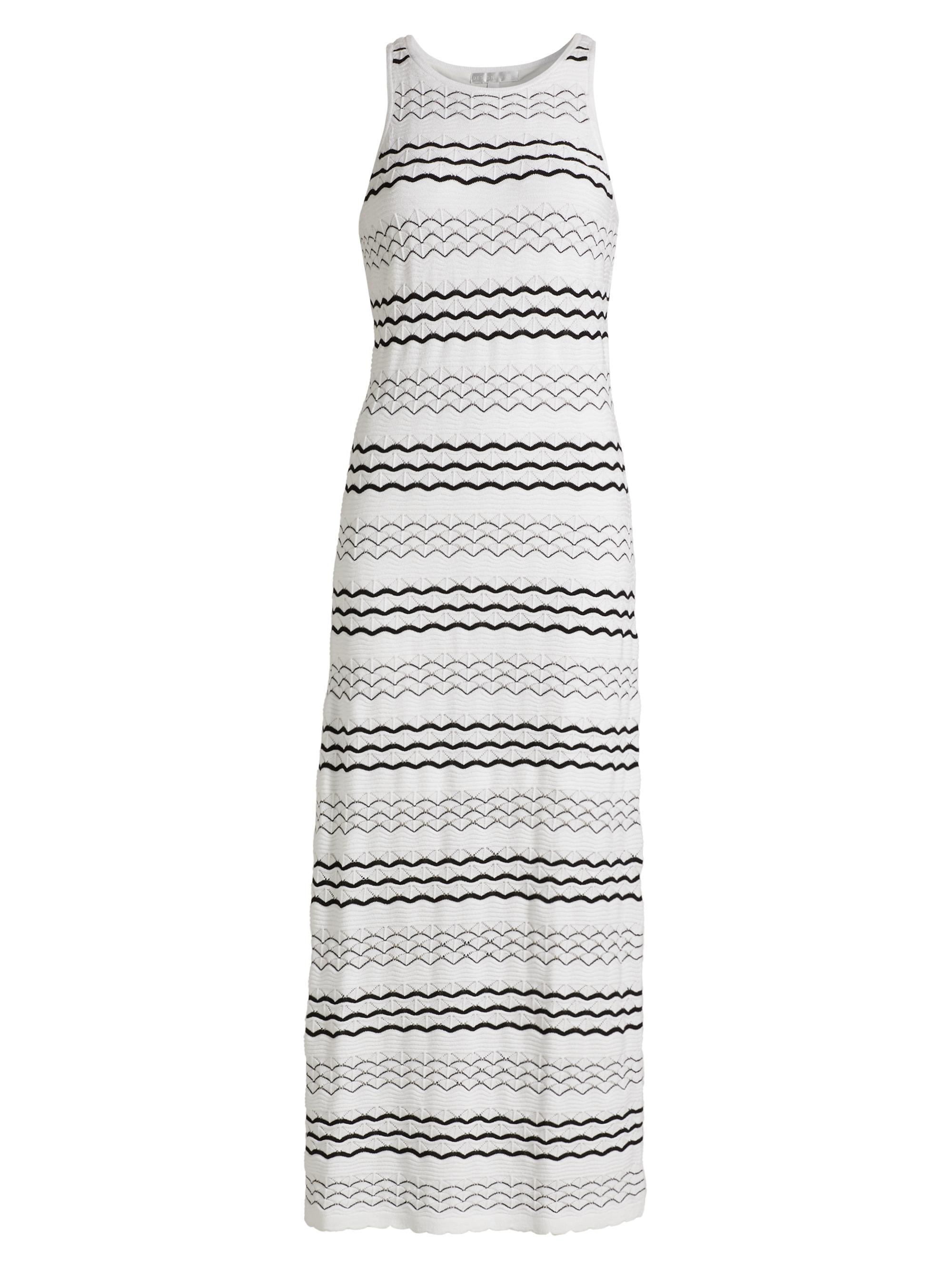 Design History Women's Striped Knit Sleeveless Maxi Dress - Black Combo