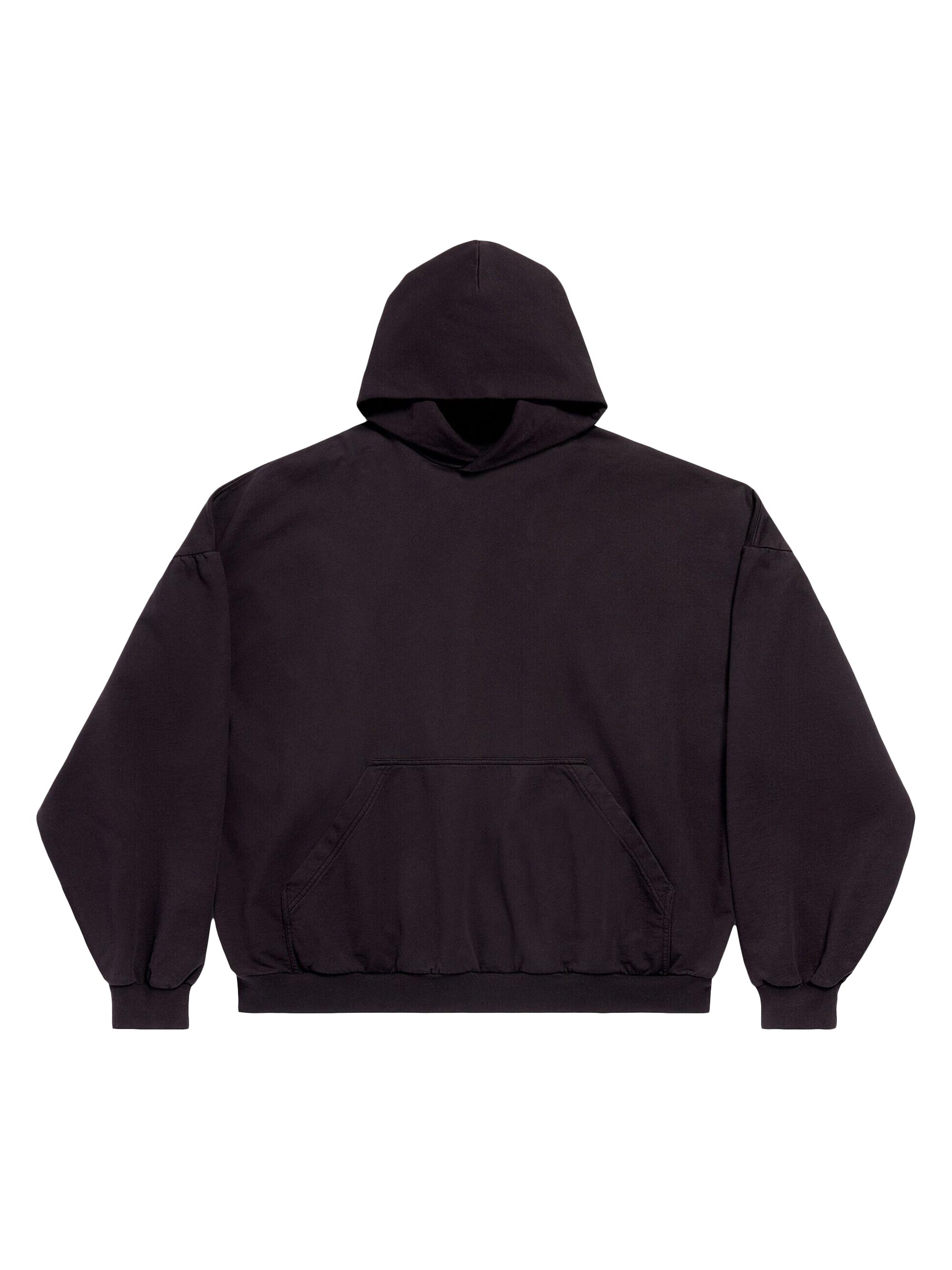 Balenciaga Sample Sticker Round Hoodie Oversized - Black