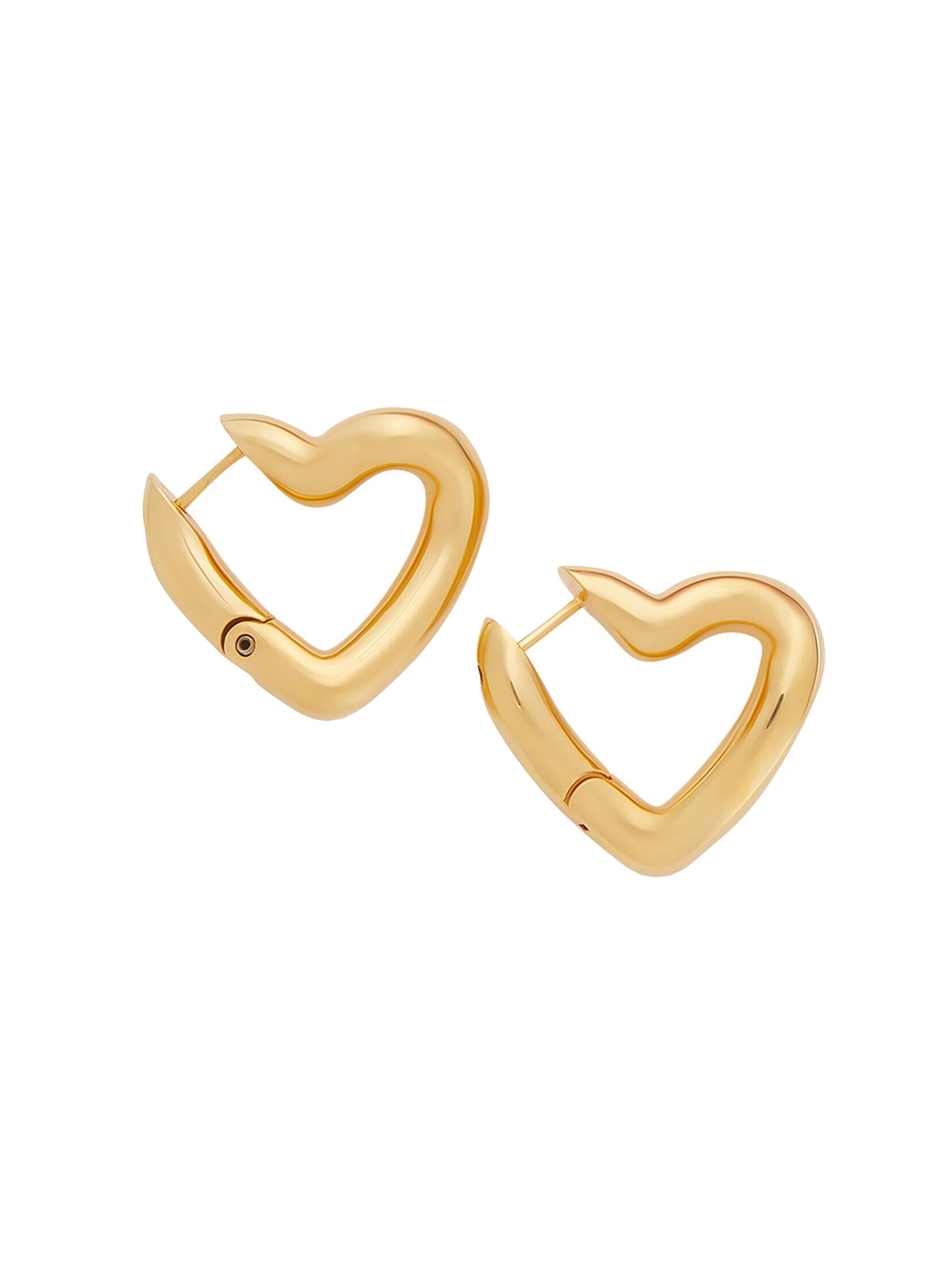 Balenciaga Women's Loop Heart  Earrings - Gold