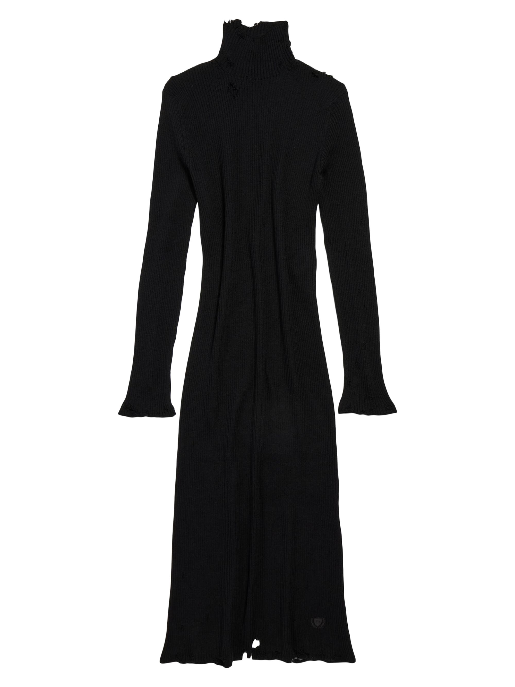 Balenciaga Women's Turtleneck Dress - Black