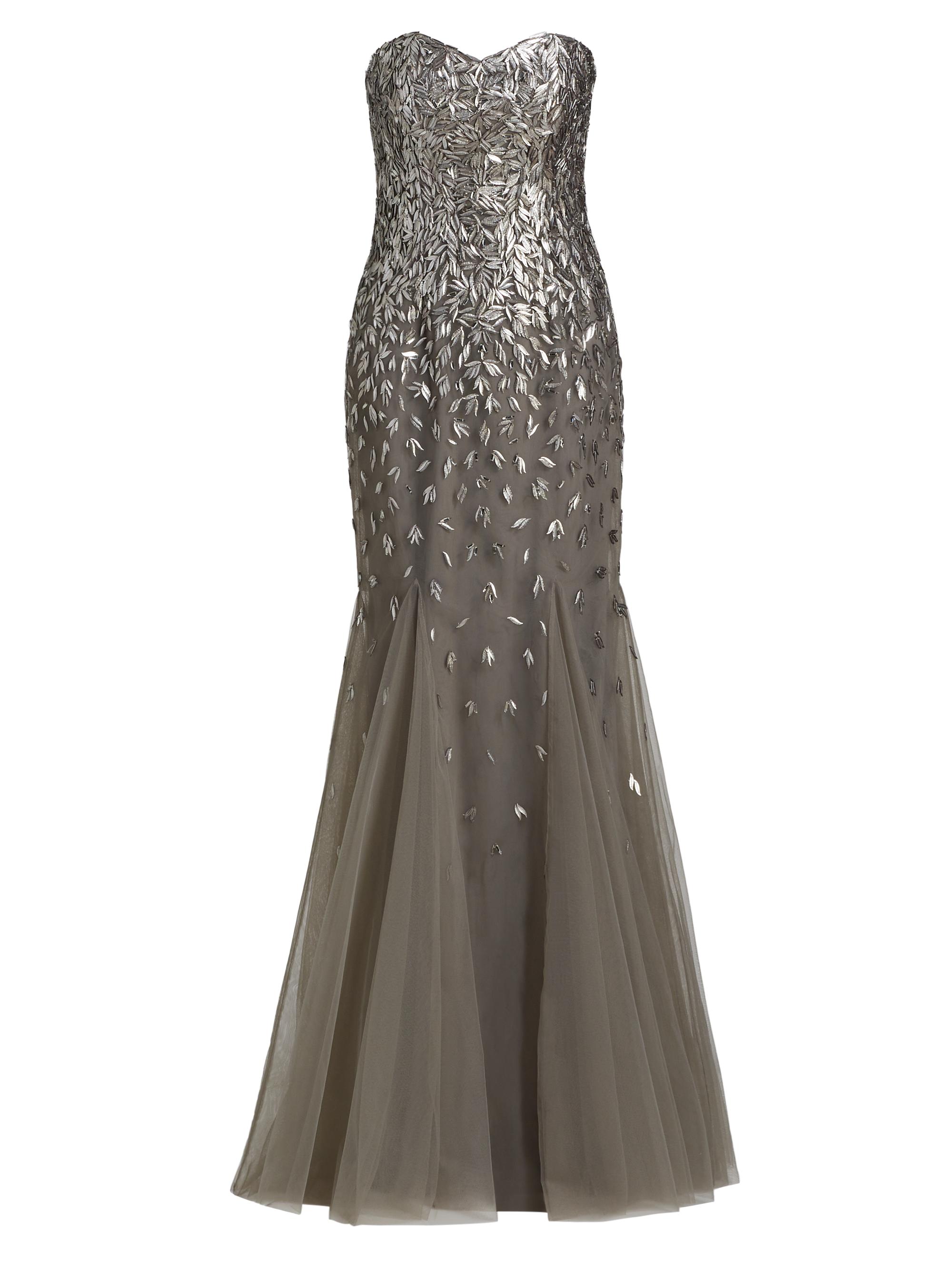 Pamella Roland Women's Embellished Tulle Strapless Gown - Smoke Silver