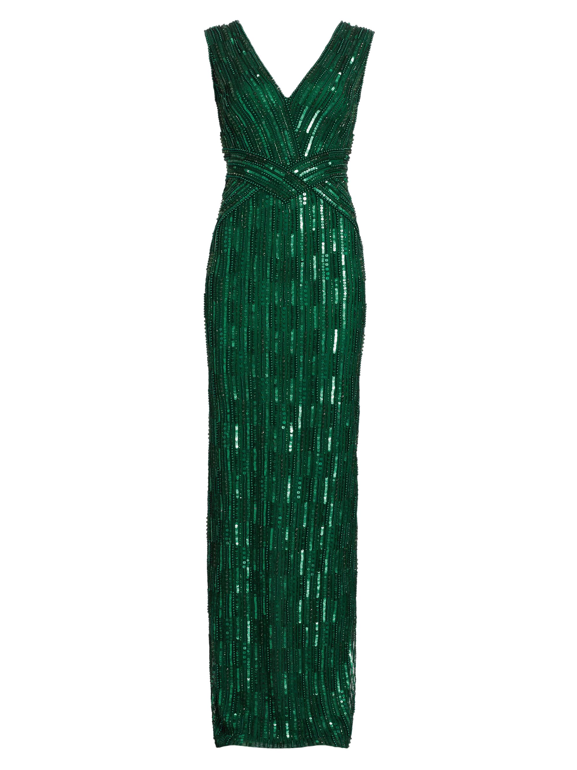 Pamella Roland Women's Embellished Tulle Gown - Emerald
