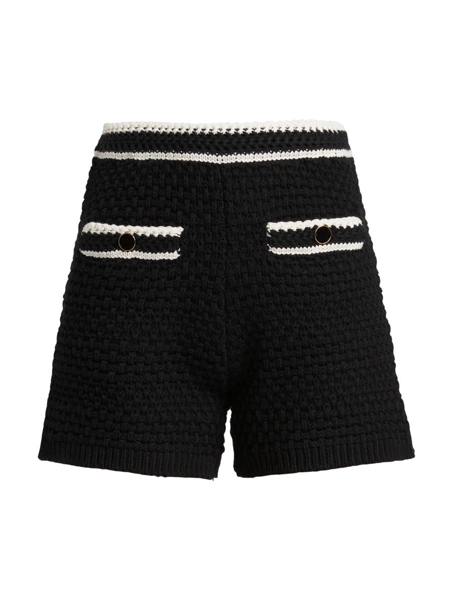 ☆YALE☆ HERITAGE DAN CABLE SHORTSLEEVE ROUND KNIT BLACK YEM Szorty New Era Essential Black 60416739