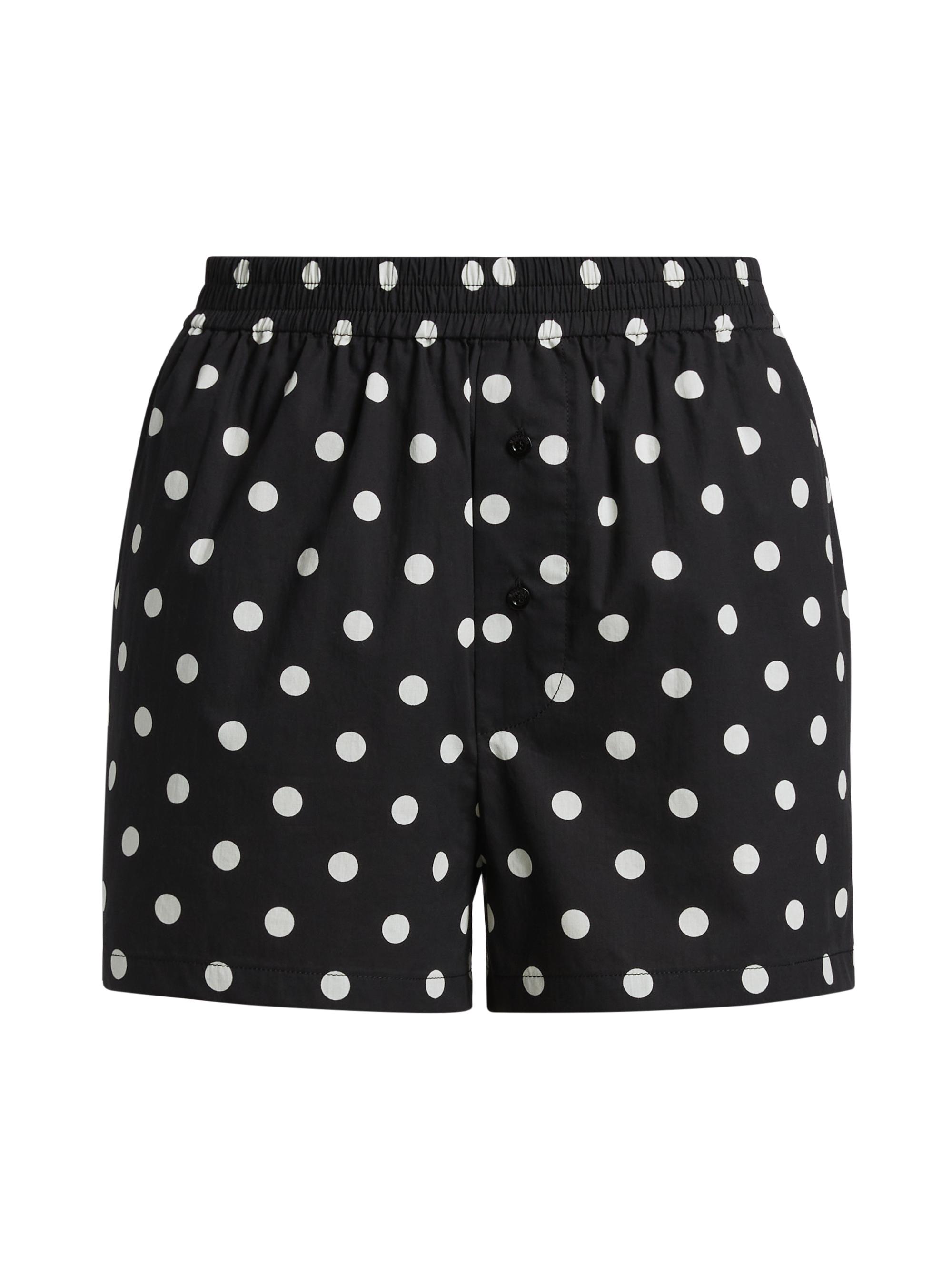 Moschino Women's Polka Dot Cotton Voile Boxer Shorts - Multi Black