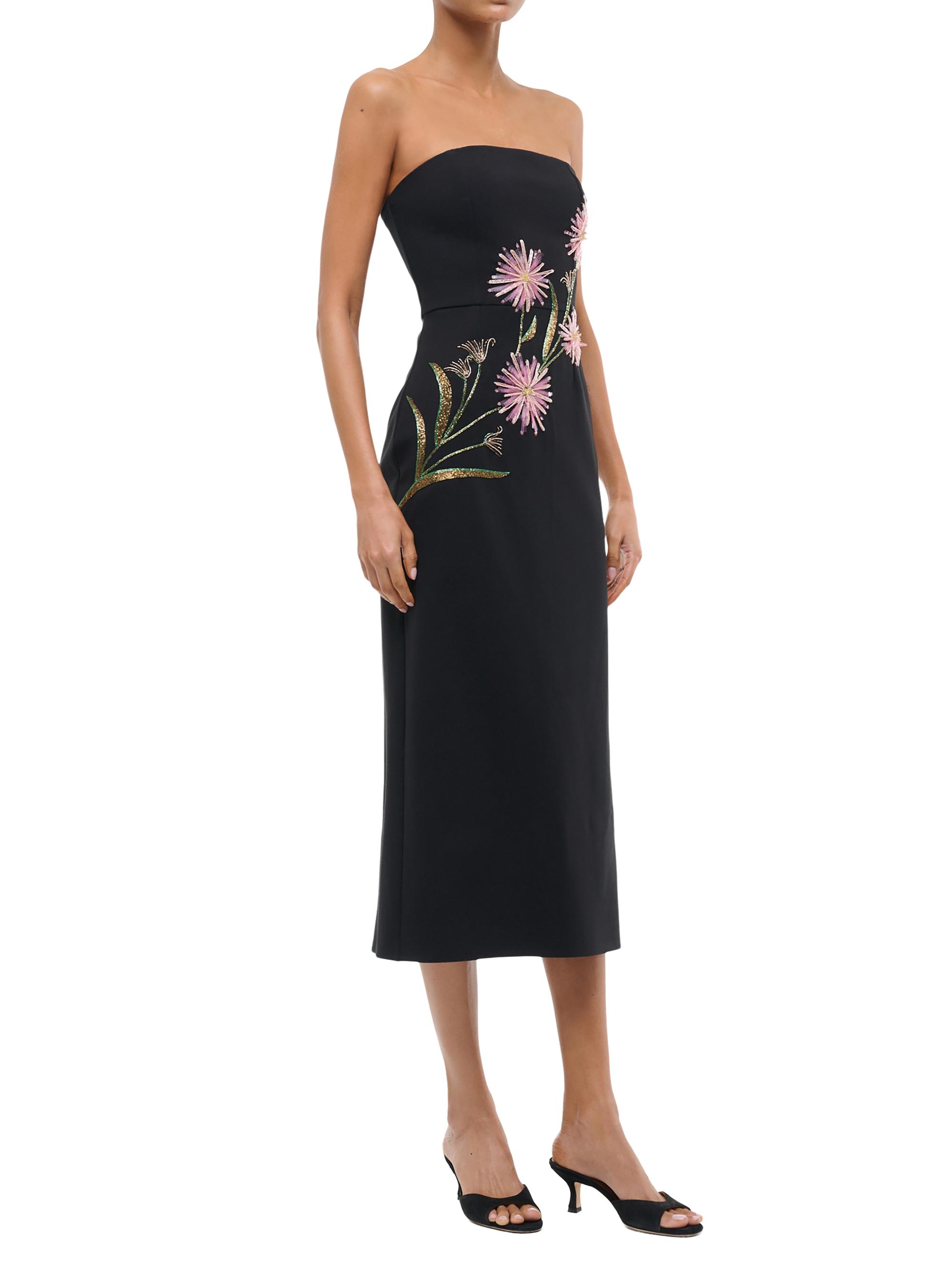Staud Brooke Floral Beaded Ponte Sheath Dress | Saks Fifth Avenue
