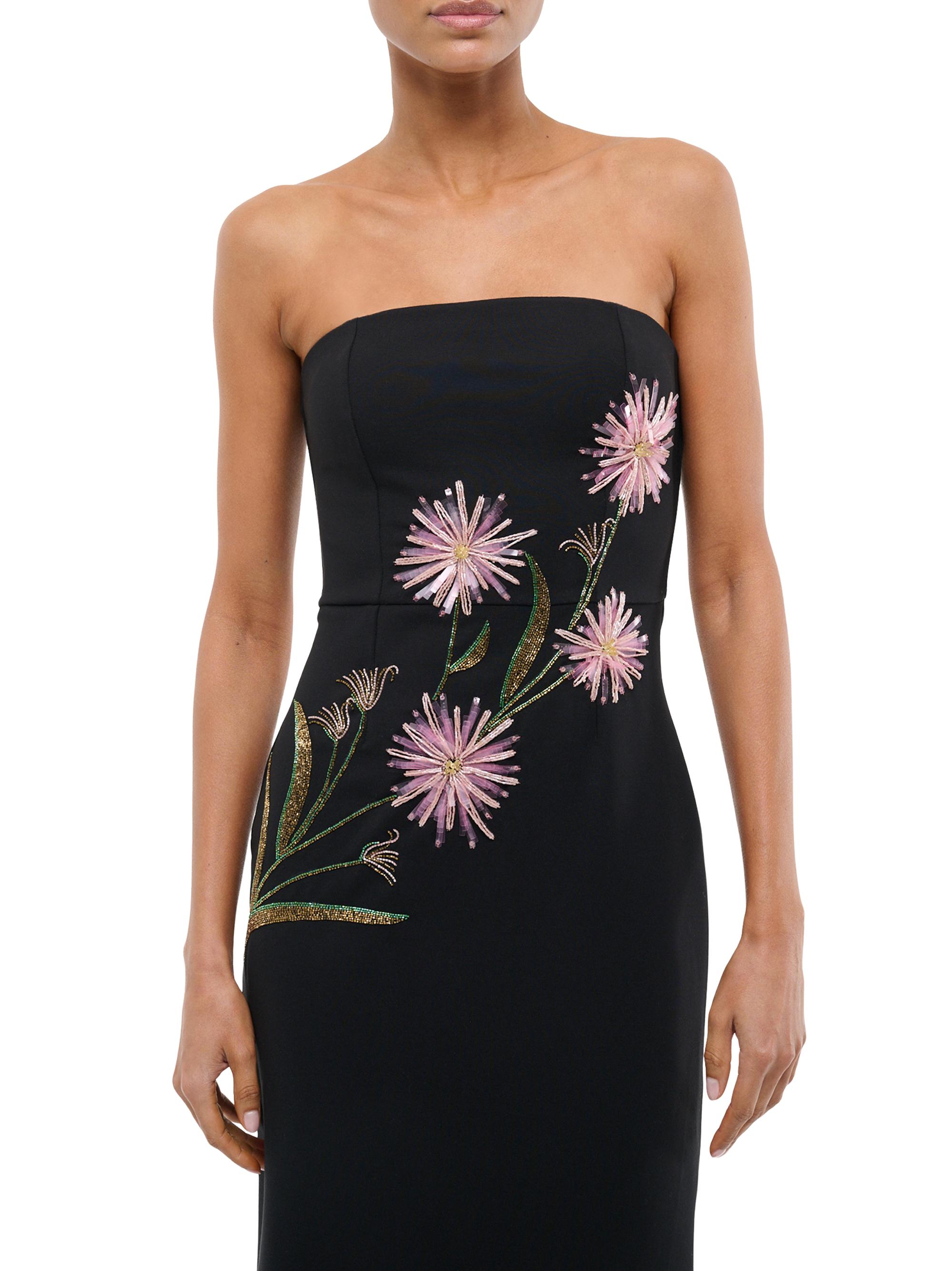 Staud Brooke Floral Beaded Ponte Sheath Dress | Saks Fifth Avenue