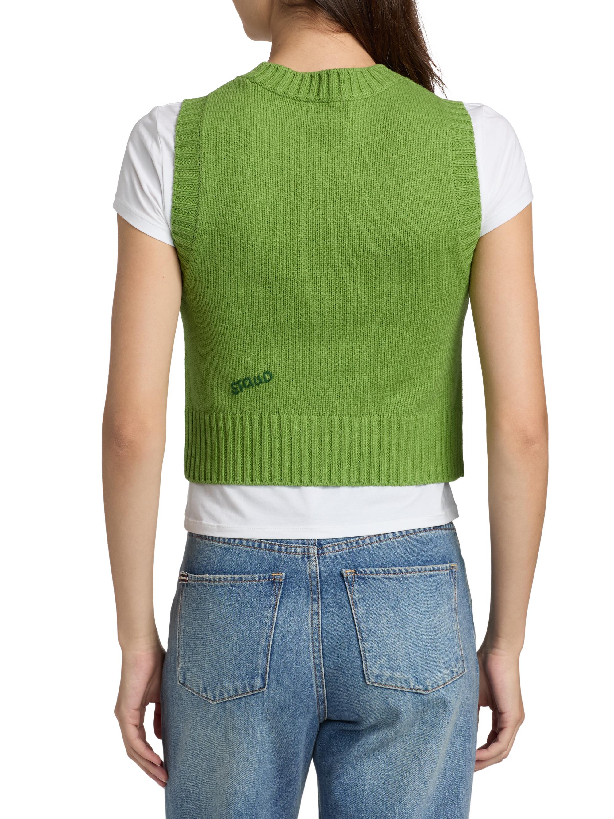 Staud Pingo Tomato Sweater Vest | Saks Fifth Avenue