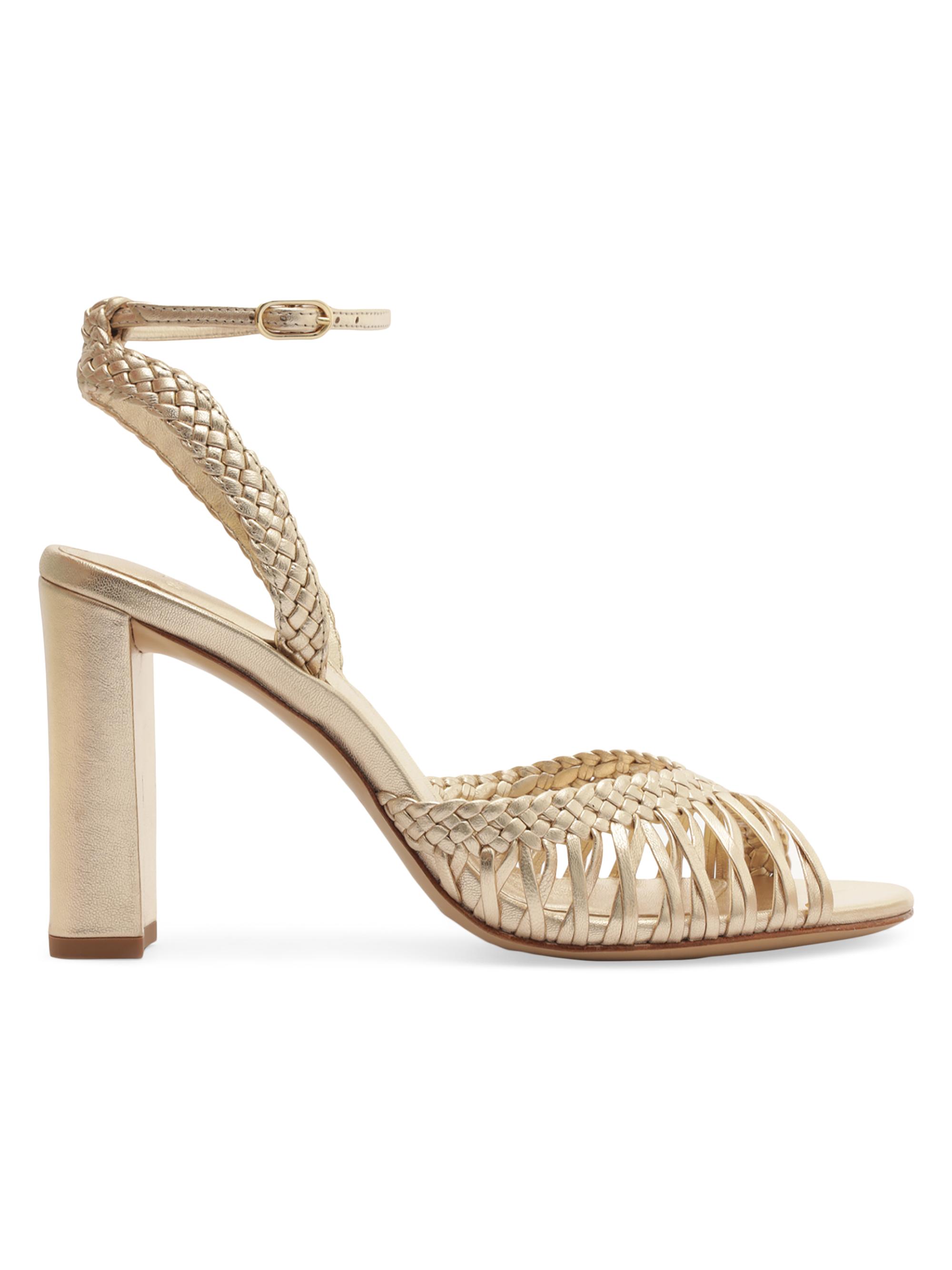 Alexandre Birman Women's Agatha 90MM Metallic Leather Sandals - Golden
