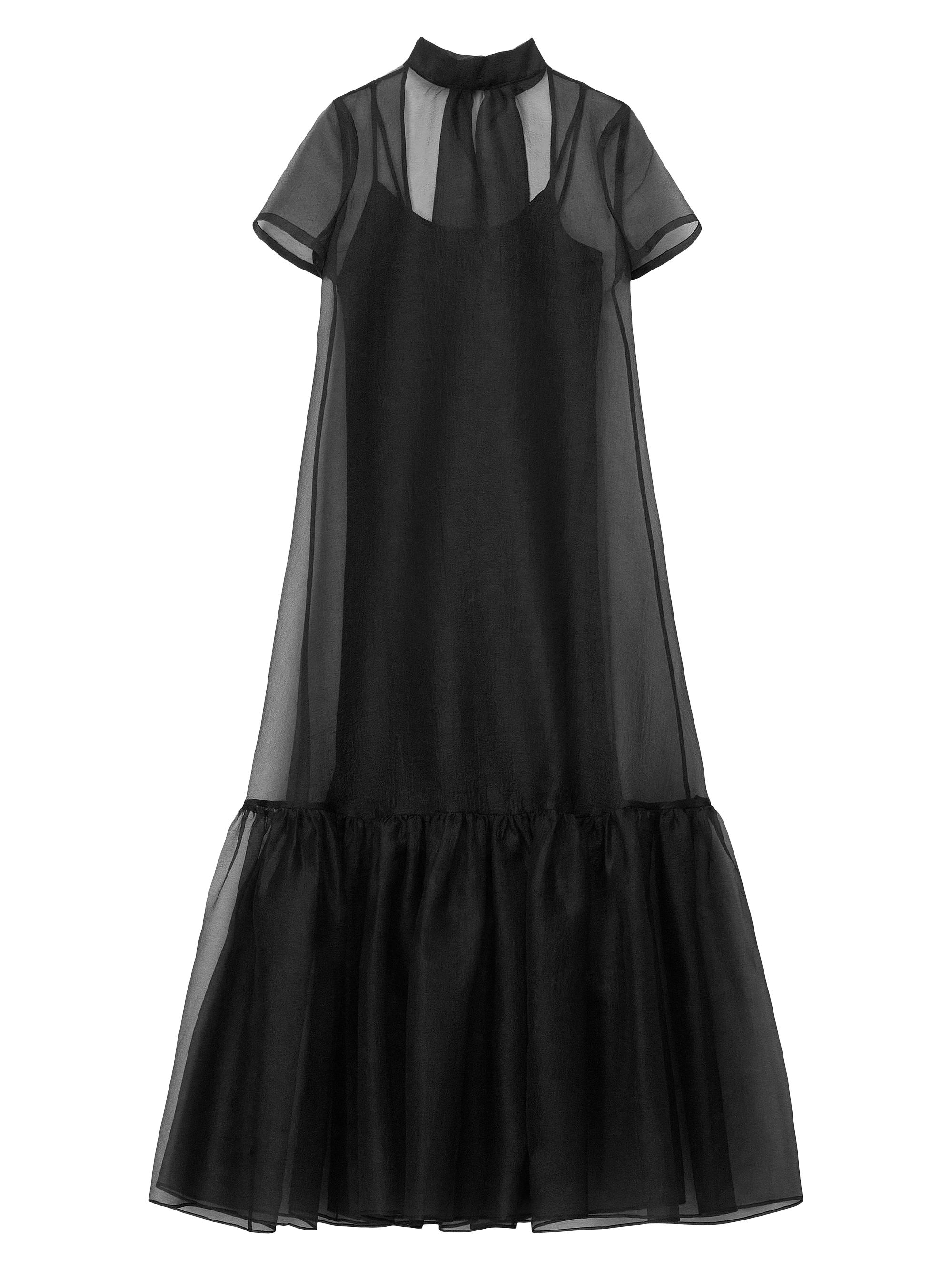 staud calluna dress Staud Calluna Thyme Sheer Organza Maxi Dress main image 1