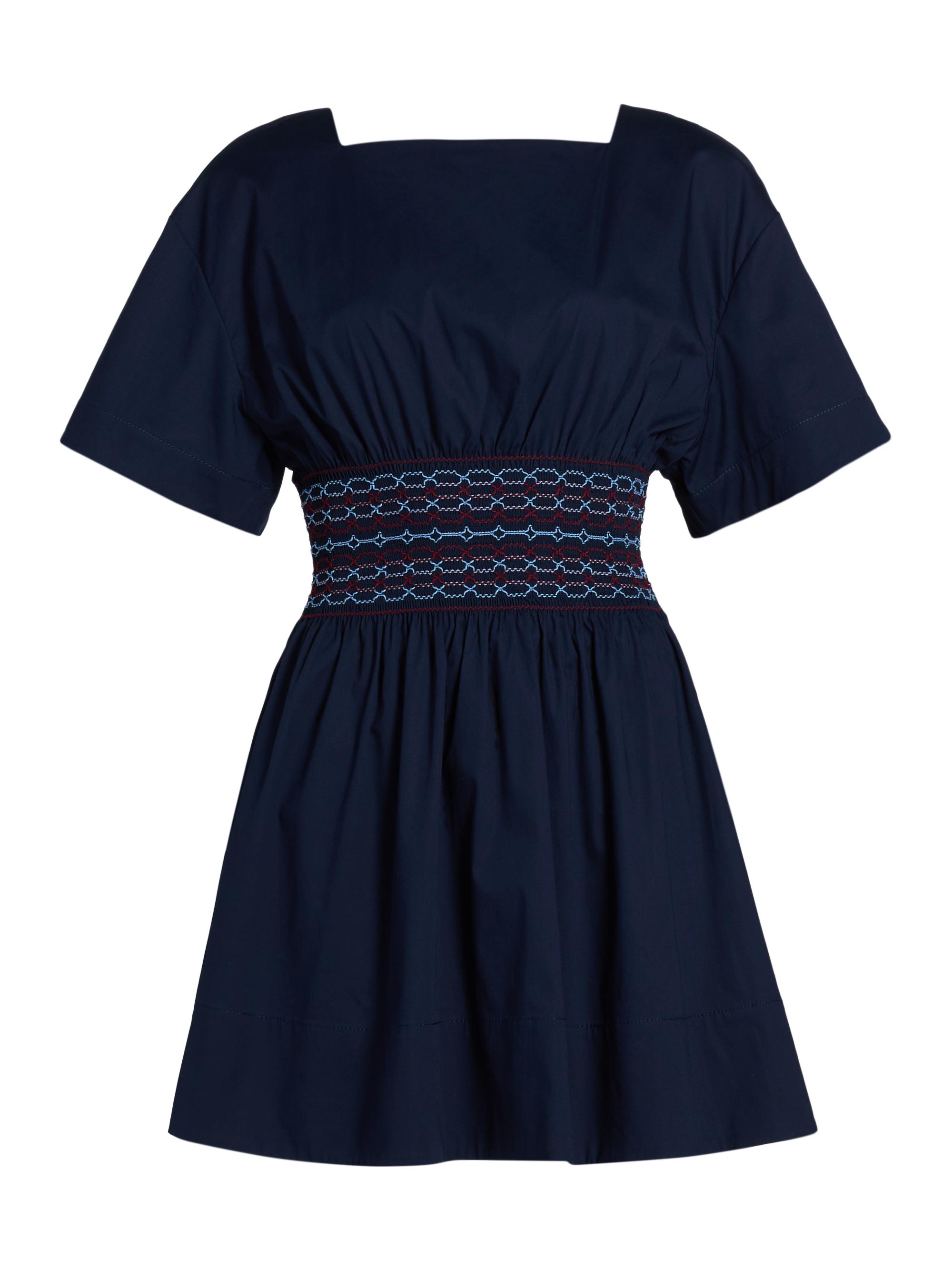 Staud Women's Amy Poplin Minidress - Navy
