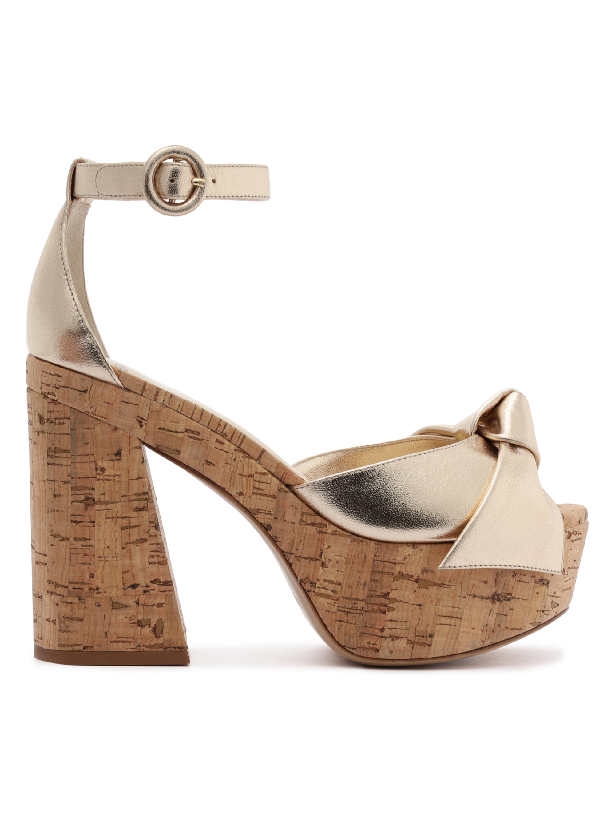 Alexandre Birman Women's Maxi Clarita 120MM Leather Platform Sandals - Golden