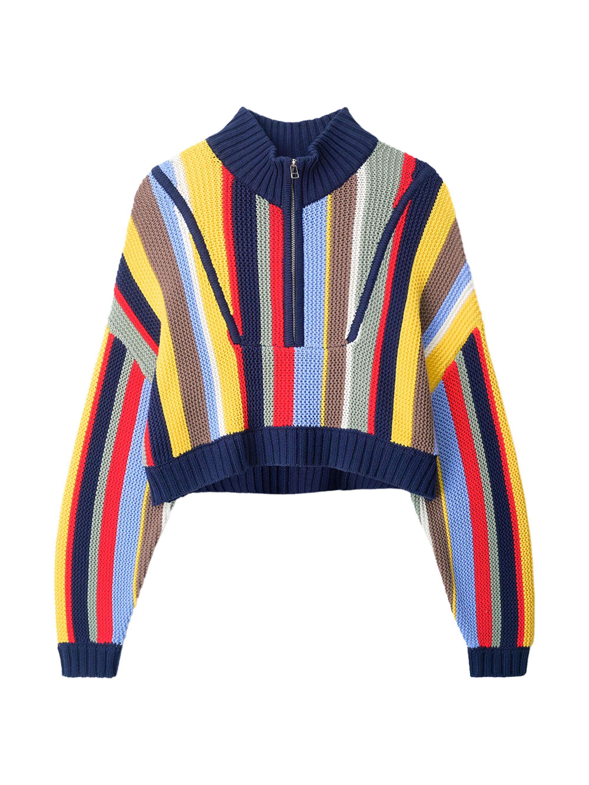 Staud Hampton Striped Crochet Sweater | Saks Fifth Avenue