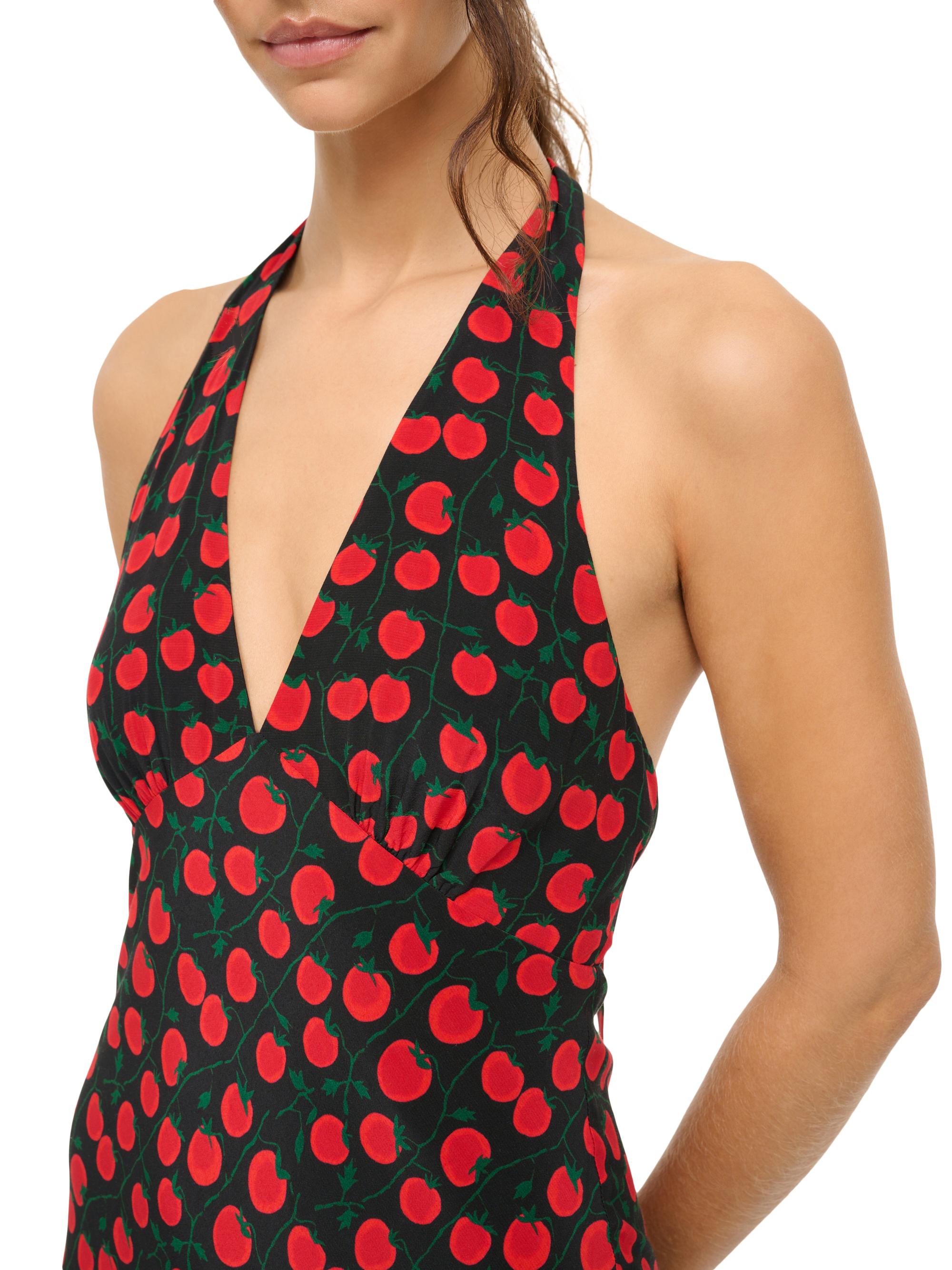 Staud Lucca Printed Crepe Halter Midi-Dress | Saks Fifth Avenue
