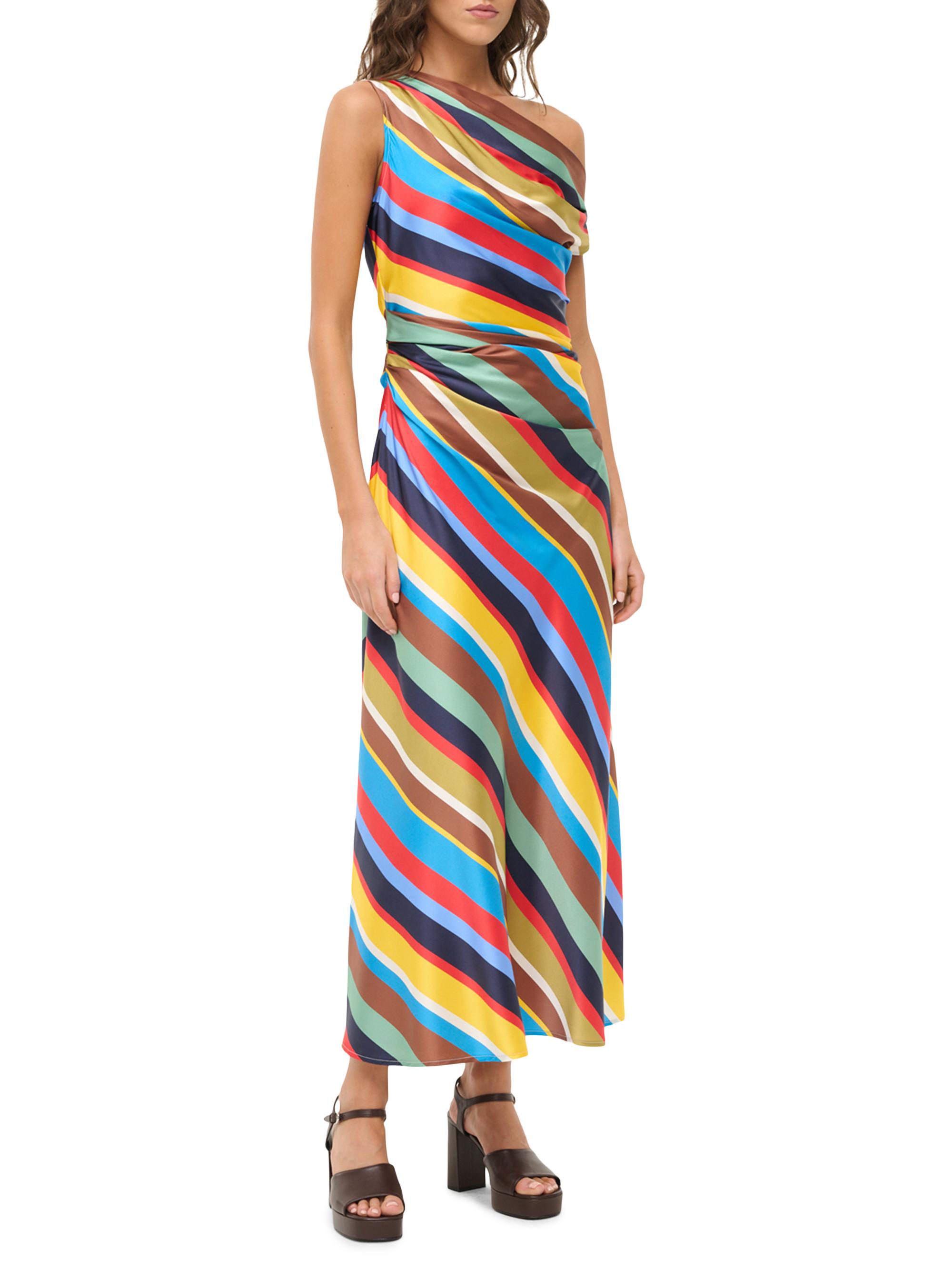 slim fit dress slacks Long Formal Dress with Beaded Stripes