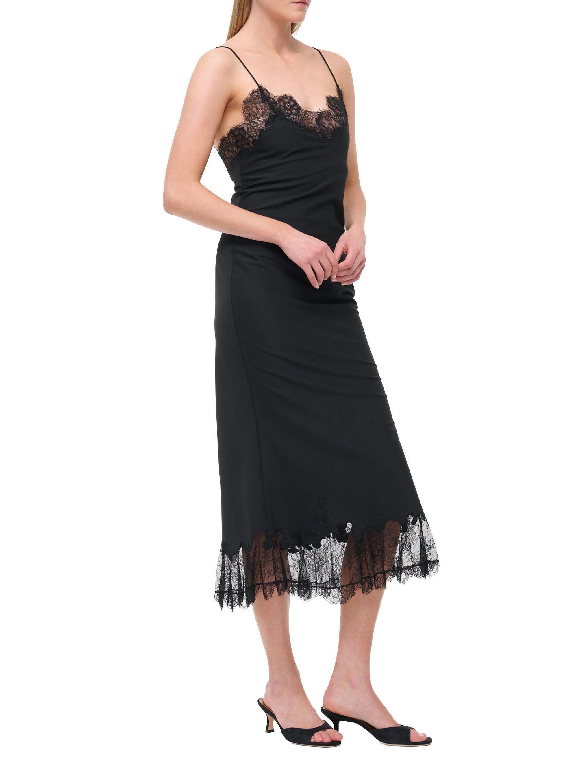 Staud Nadia Lace-Trimmed Midi-Dress | Saks Fifth Avenue