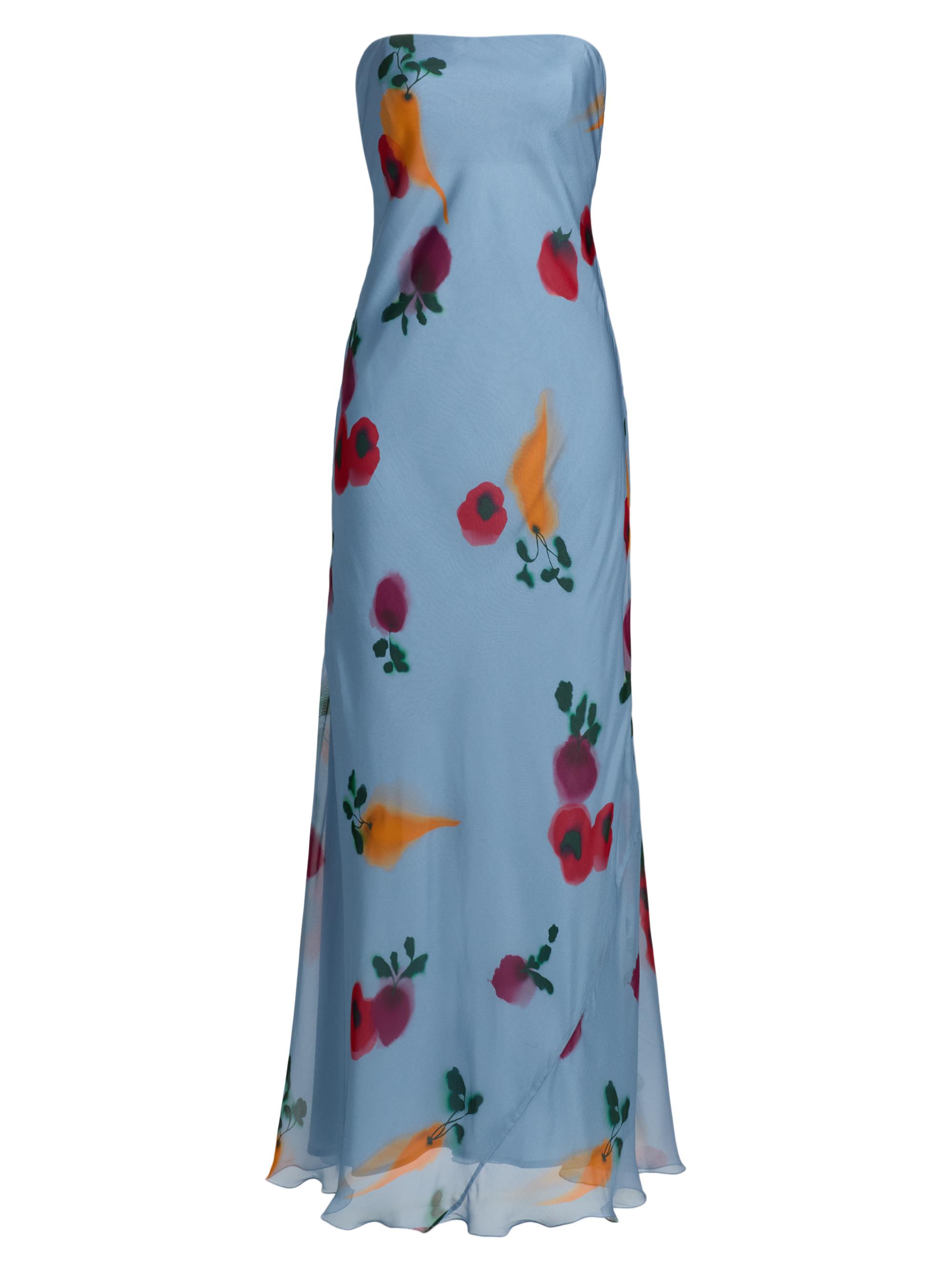 Staud Cassie Chiffon Strapless Maxi Dress | Saks Fifth Avenue