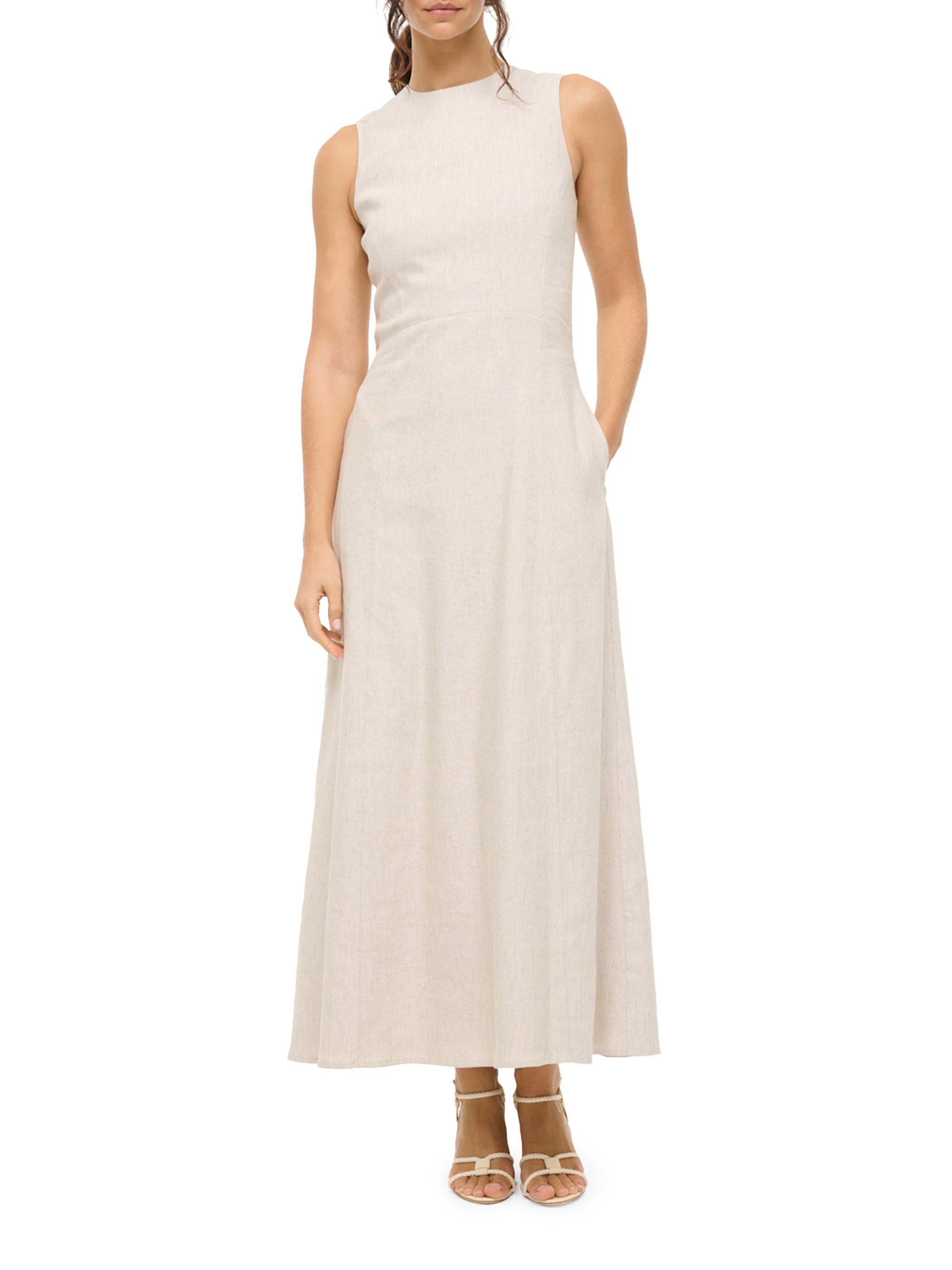 chinese dress ladies STAUD LAURA LINEN DRESS SEAPORT STRIPE main image 0