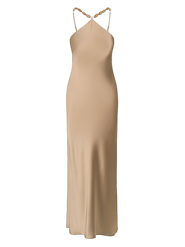 staud beaded dress Le Sable by Staud end aesthetic at an accessible price point STAUD Grazia gathered linen midi