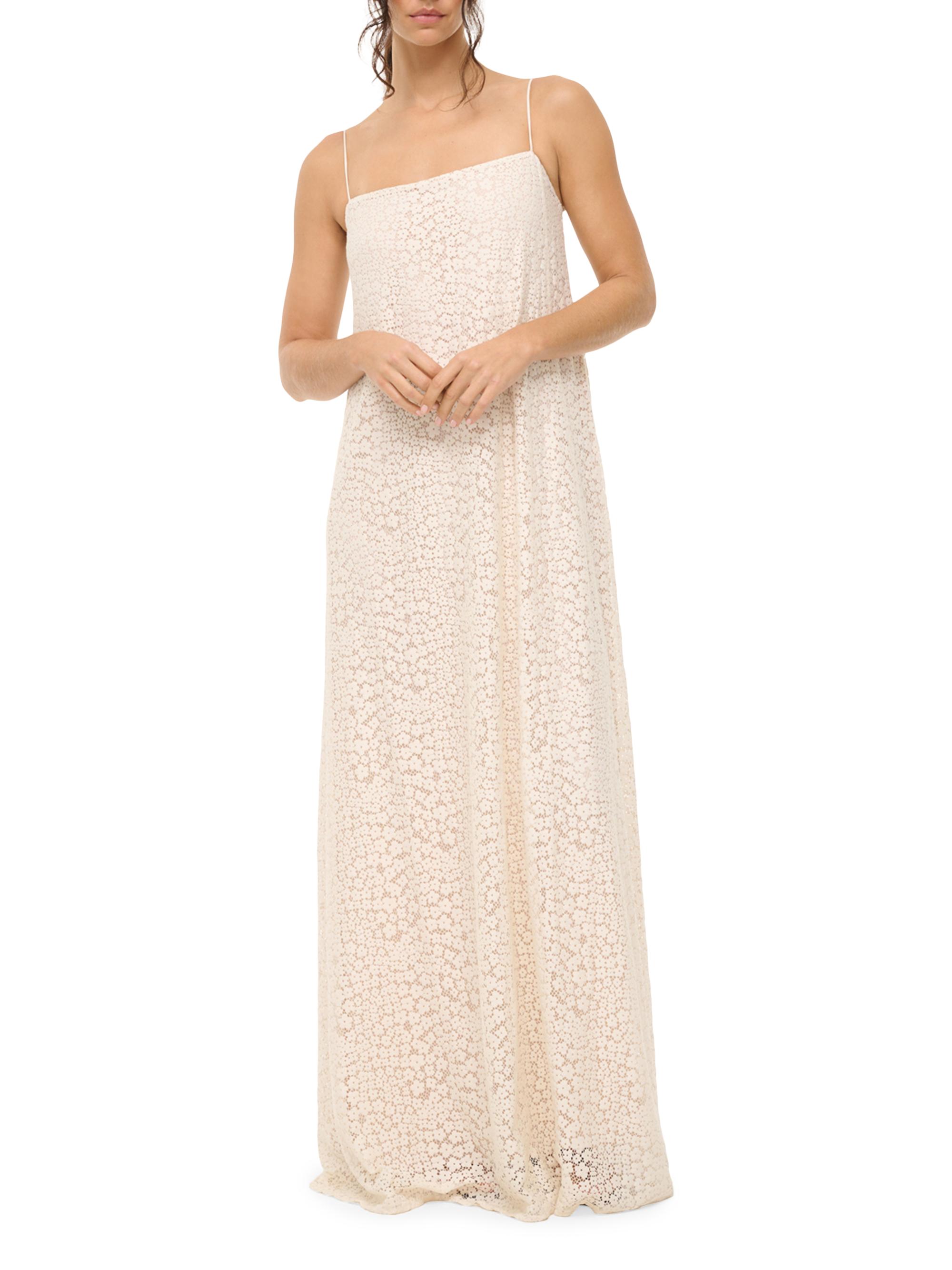 chinese dress ladies Orange Guipure Sleeveless Maxi Dress – FARM Rio main image 0