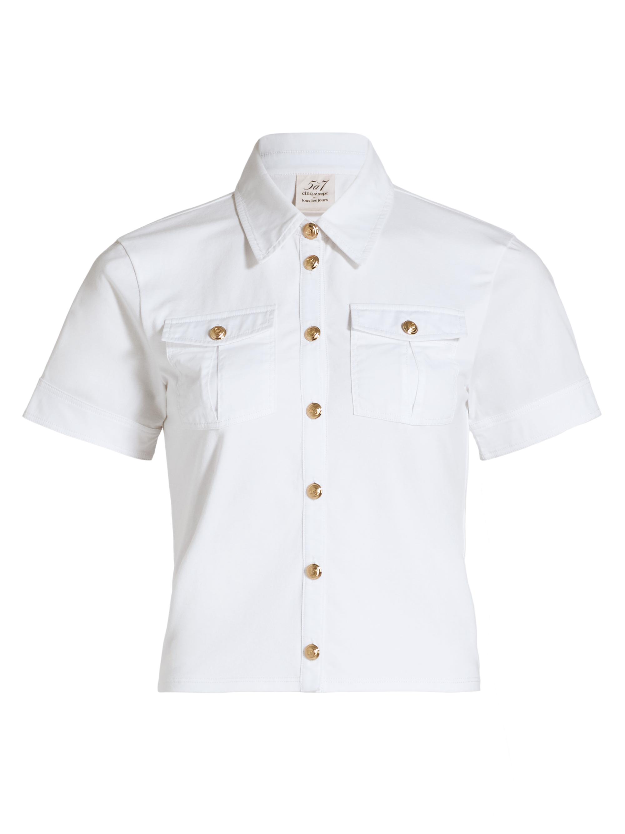 Cinq à Sept Women's Tiana Cotton-Blend Top - White