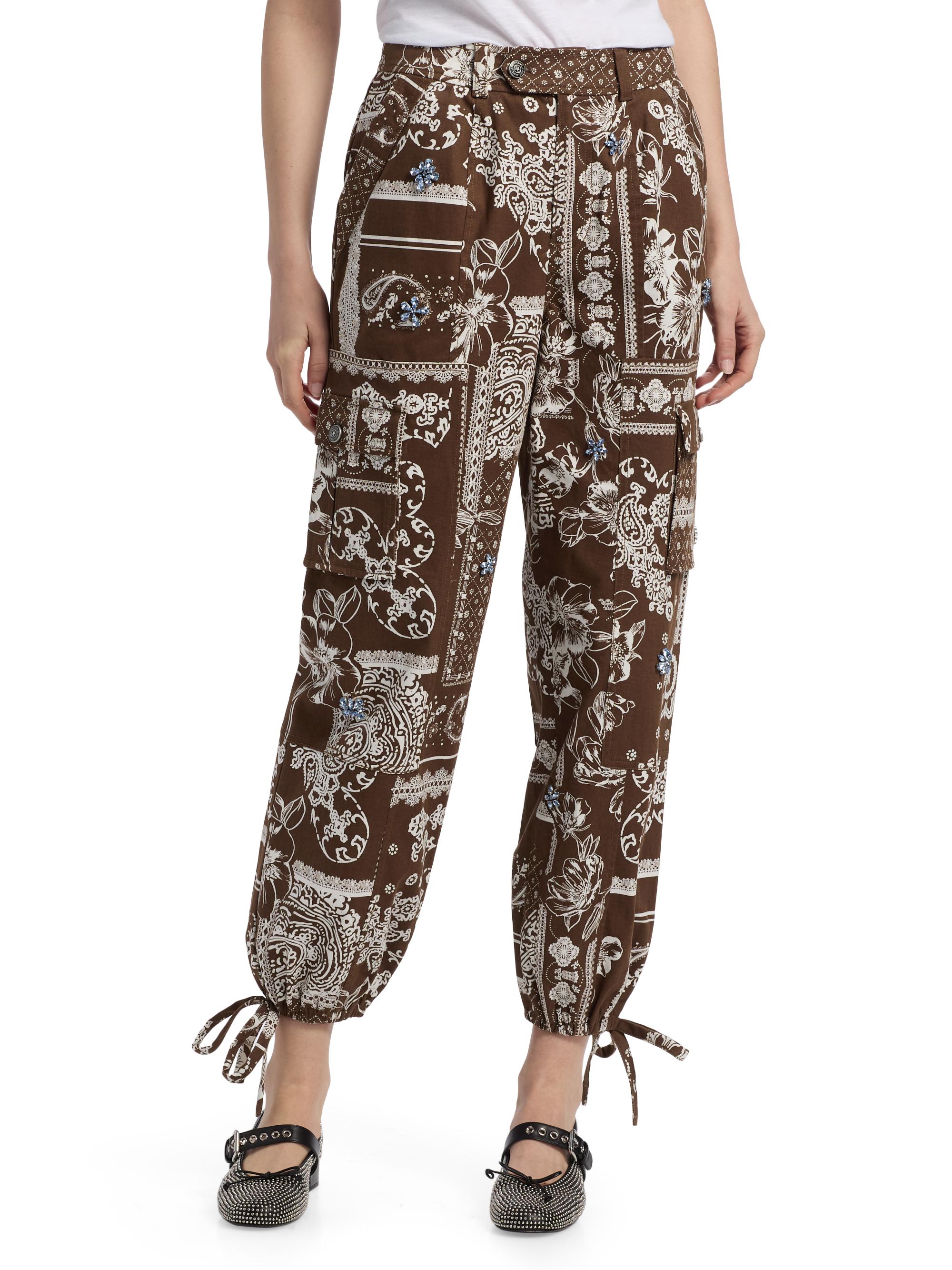 Cinq à Sept Zola Bandana Cotton Twill Military Pants | Saks Fifth