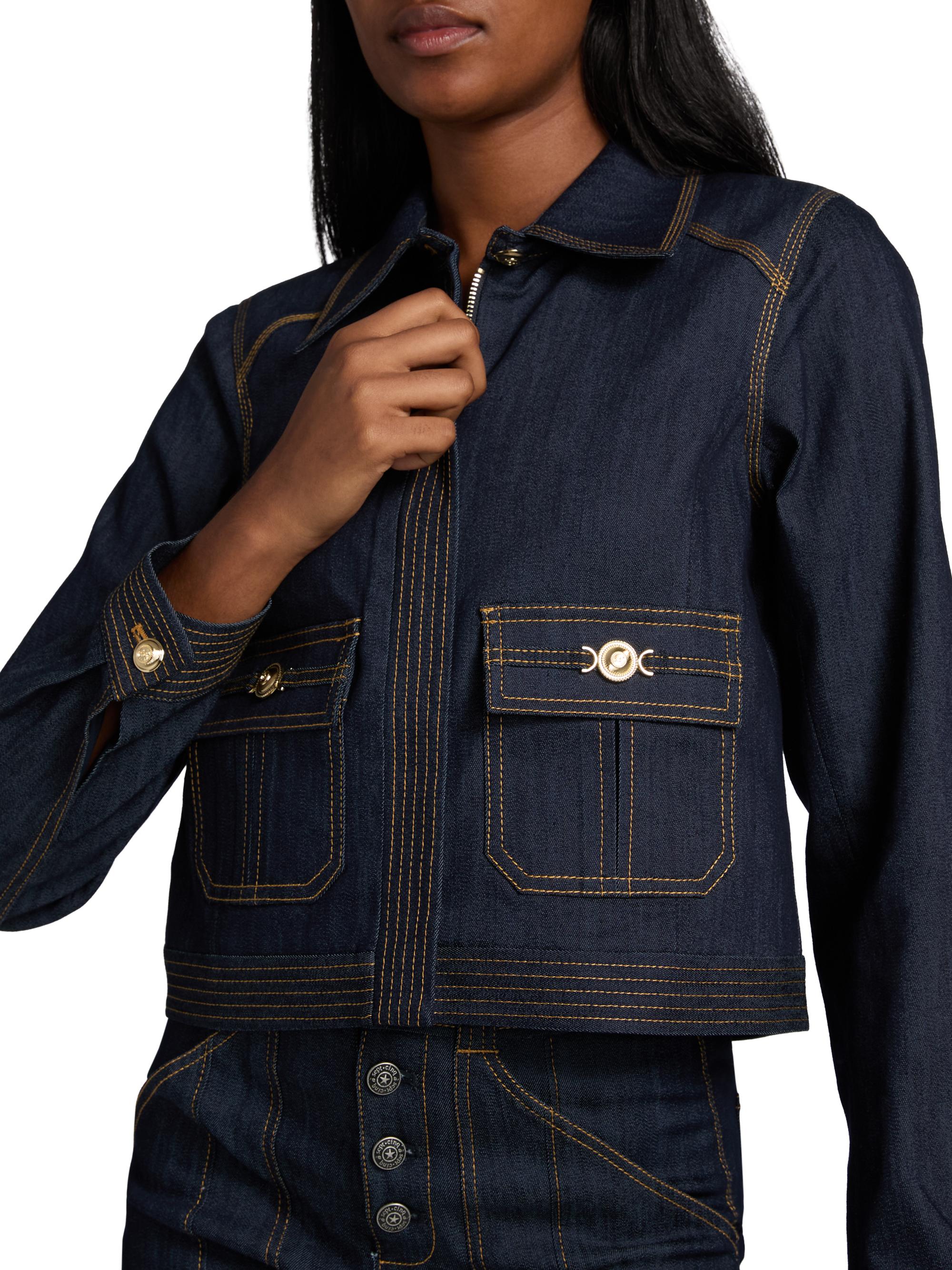 Cinq à Sept Lydie Boxy-Fit Denim Jacket | Saks Fifth Avenue