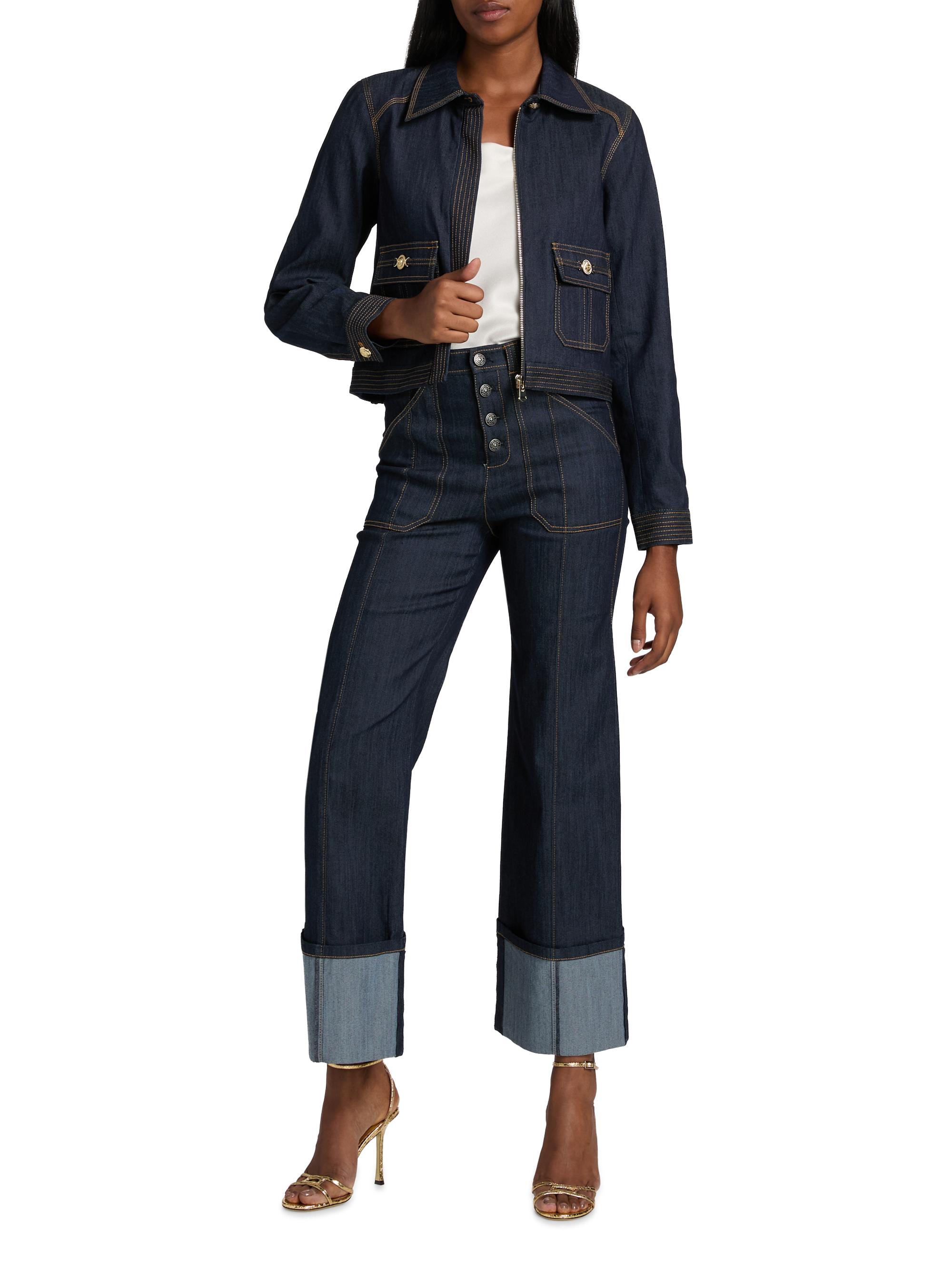 Cinq à Sept Lydie Boxy-Fit Denim Jacket | Saks Fifth Avenue