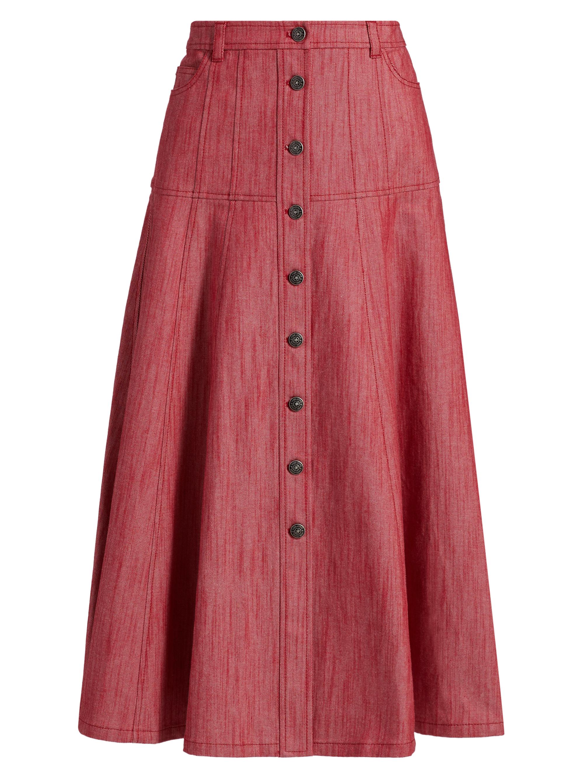 Cinq à Sept Veena Denim Midi-Skirt | Saks Fifth Avenue