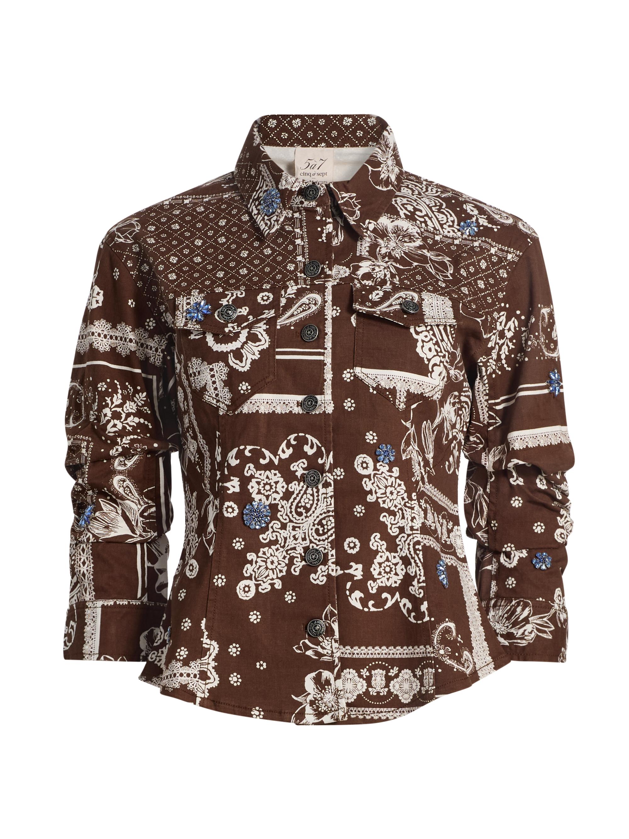 Cinq à Sept Bandana Military Twill Scrunched Canyon Jacket | Saks