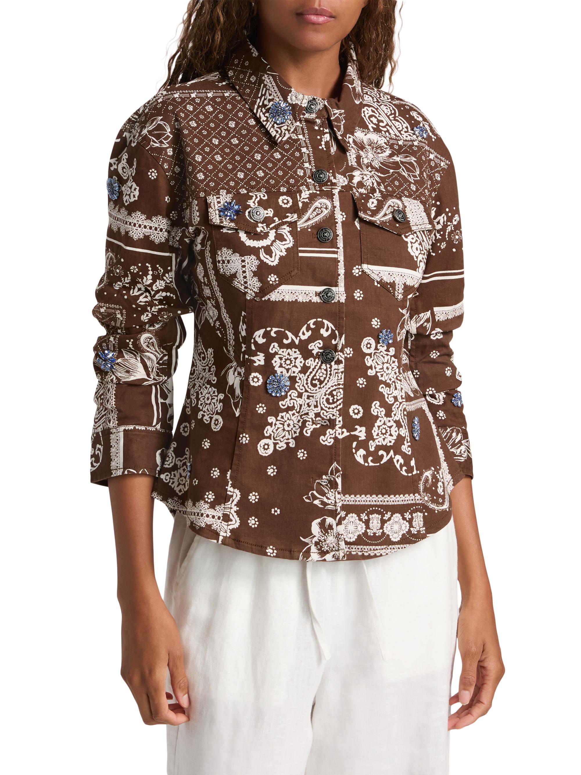 Cinq à Sept Bandana Military Twill Scrunched Canyon Jacket | Saks