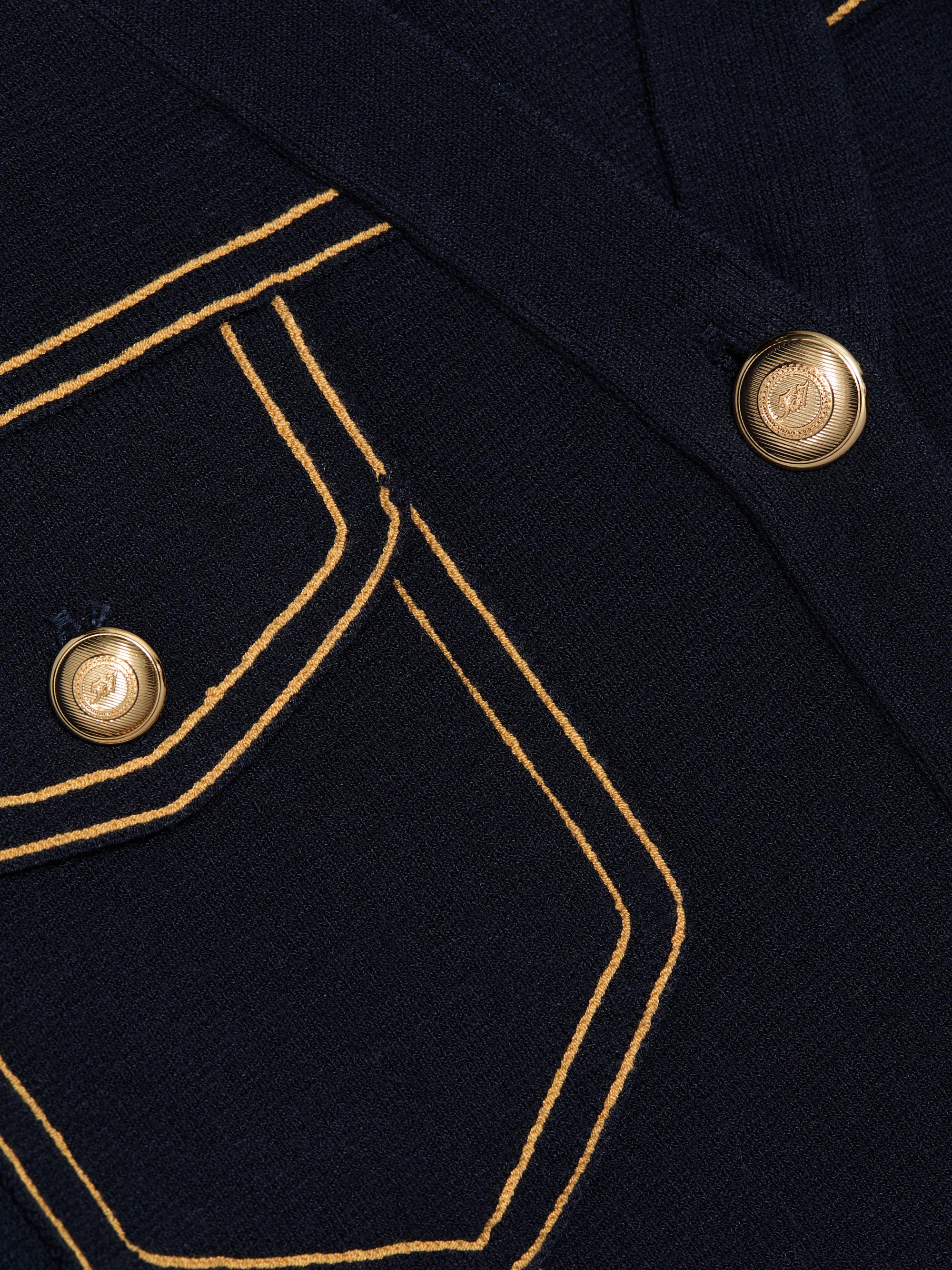 Cinq à Sept Elisha Contrast Piped Cardigan | Saks Fifth Avenue