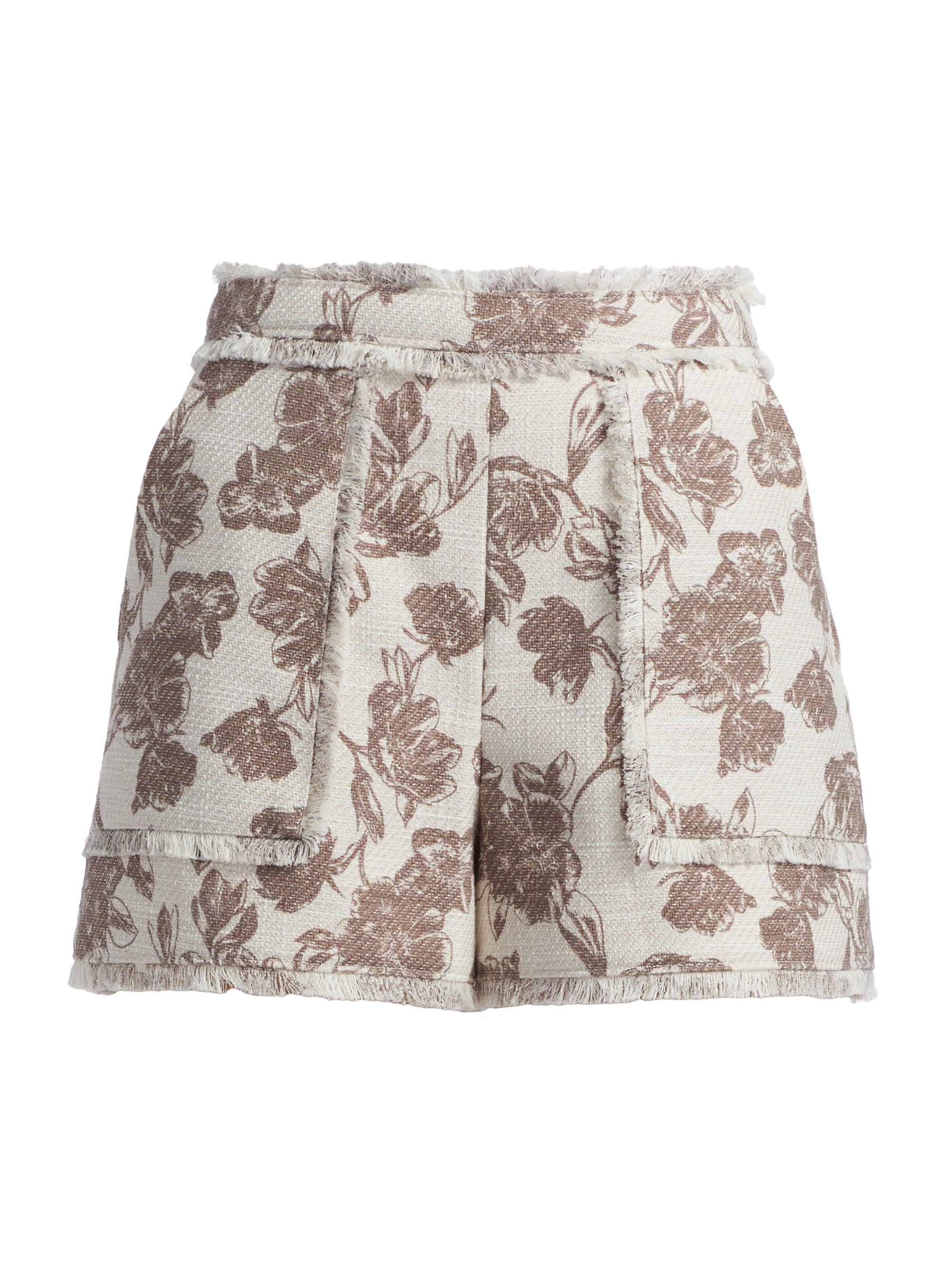 Cinq à Sept Women's Vivienne Allen Floral Boucle Shorts -  Walnut Grey