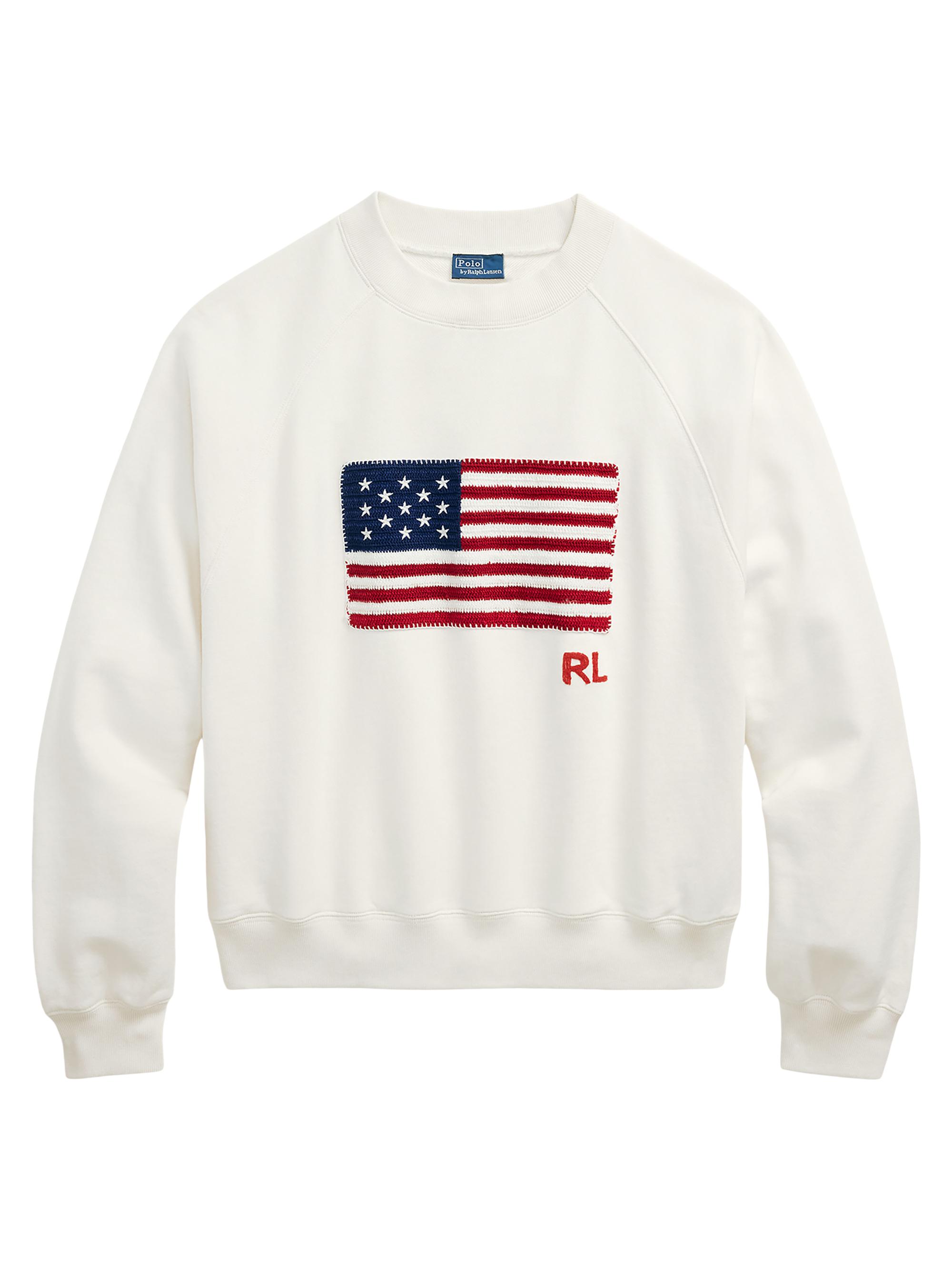 Polo Ralph Lauren Women's Flag Cotton Sweatshirt - White