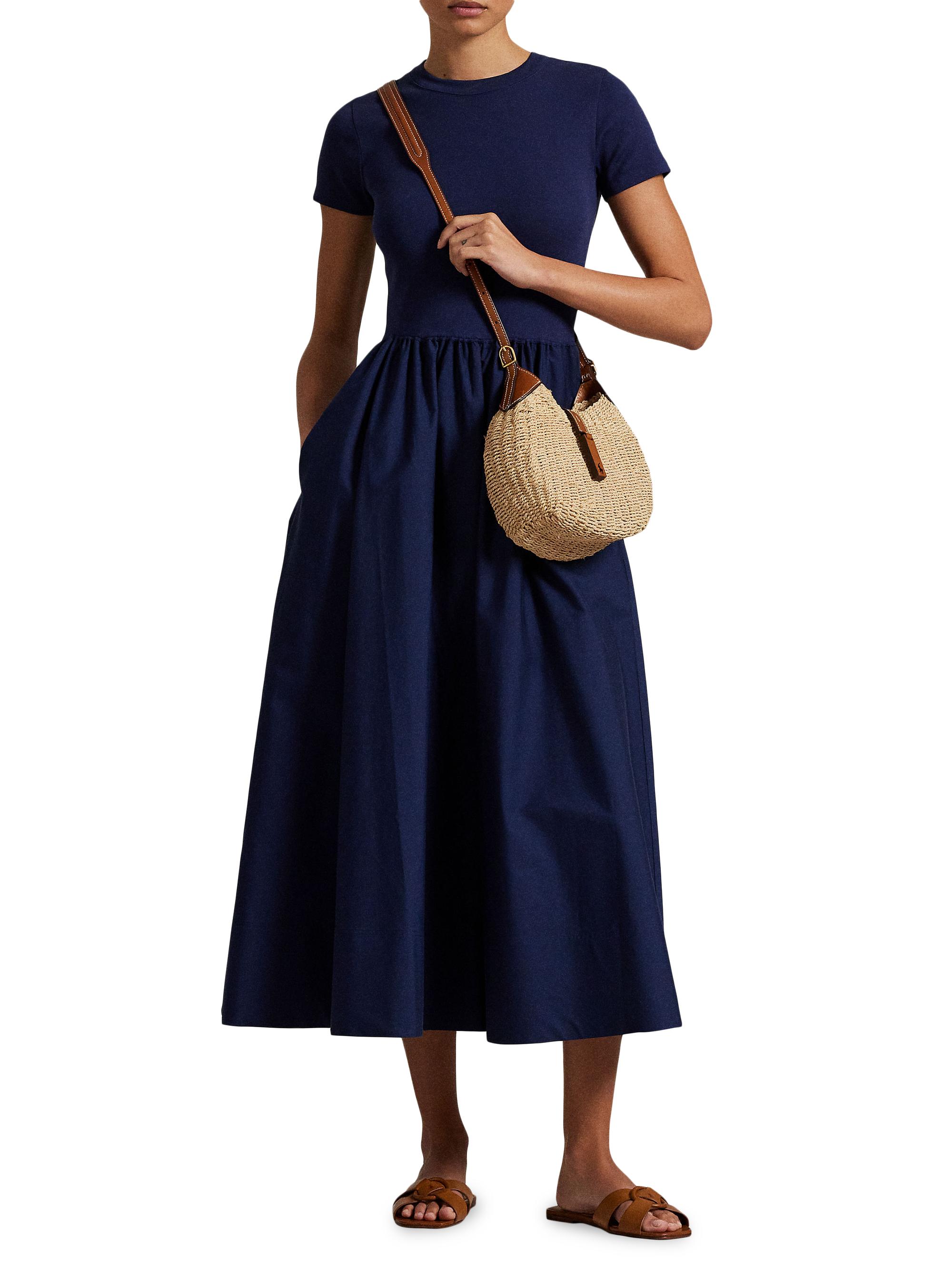 Polo Ralph Lauren Cotton Short-Sleeve Midi-Dress | Saks Fifth Avenue