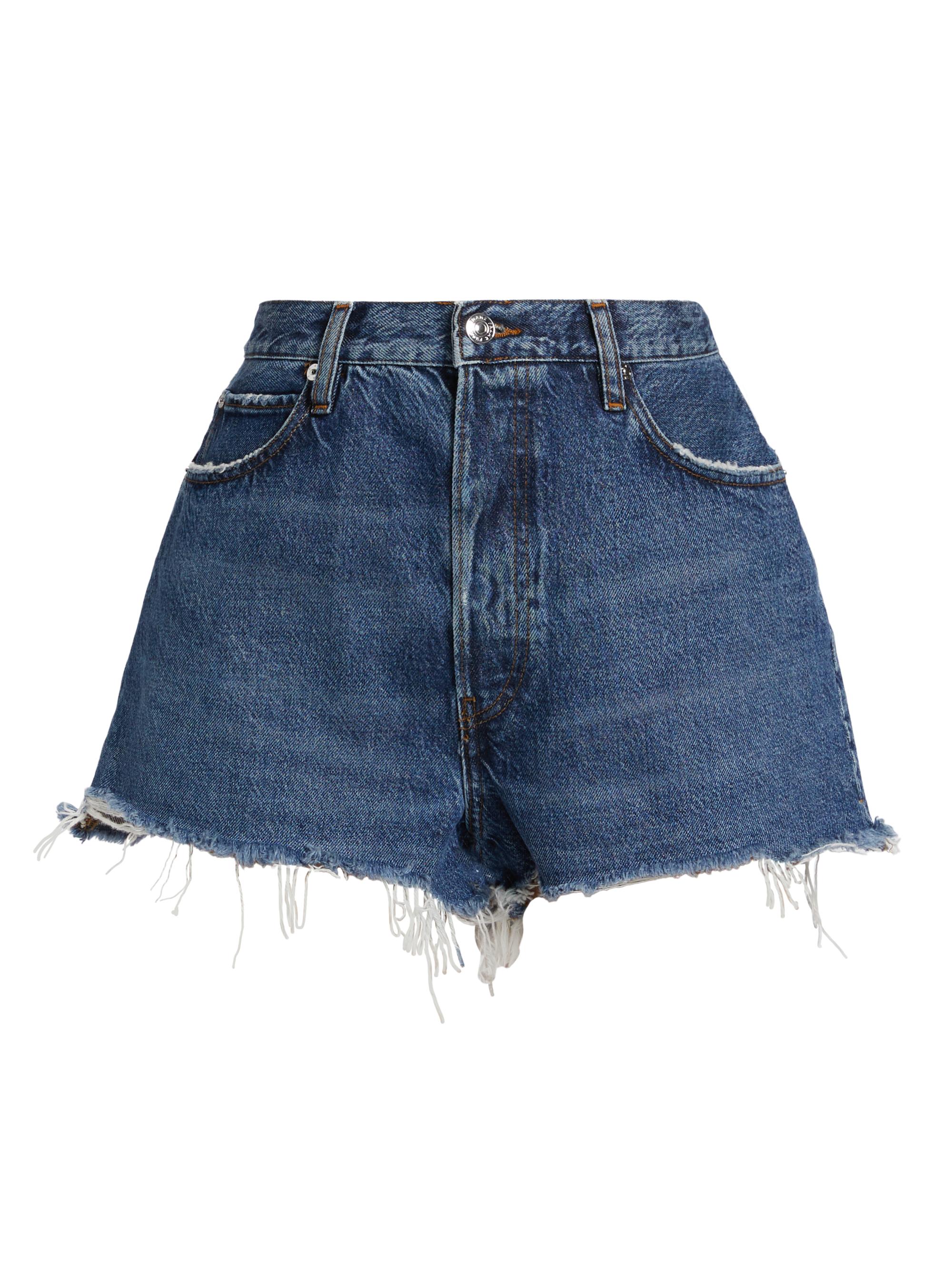 Frame Pleated Denim Shorts | Saks Fifth Avenue