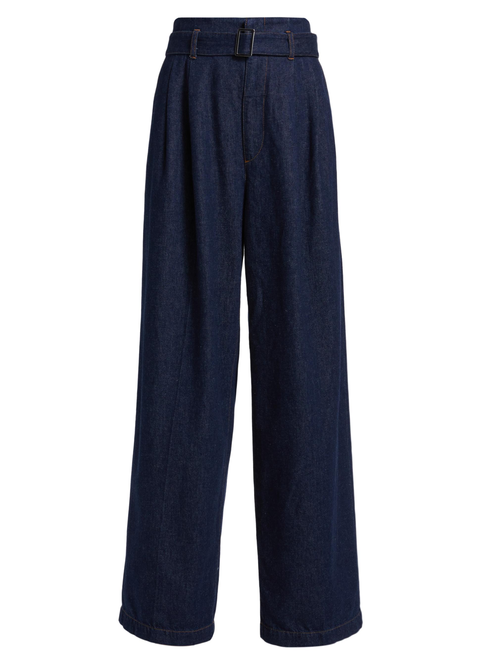 Frame The Tapered Pleated Denim Trousers | Saks Fifth Avenue