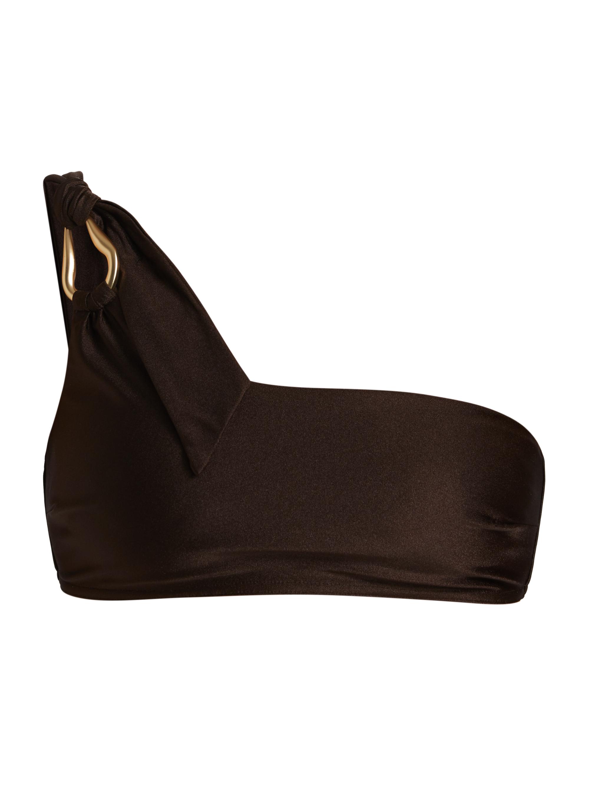 Zimmermann Women's Ascension One-Shoulder Bikini Top - Chocolate