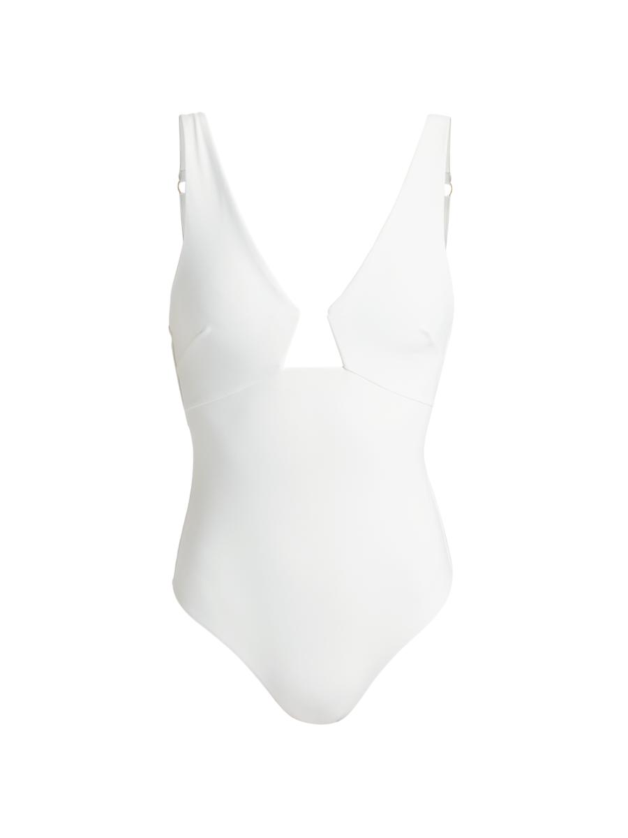 Zimmermann Coco Wire-Front One-Piece Swimsuit | Saks Fifth Avenue