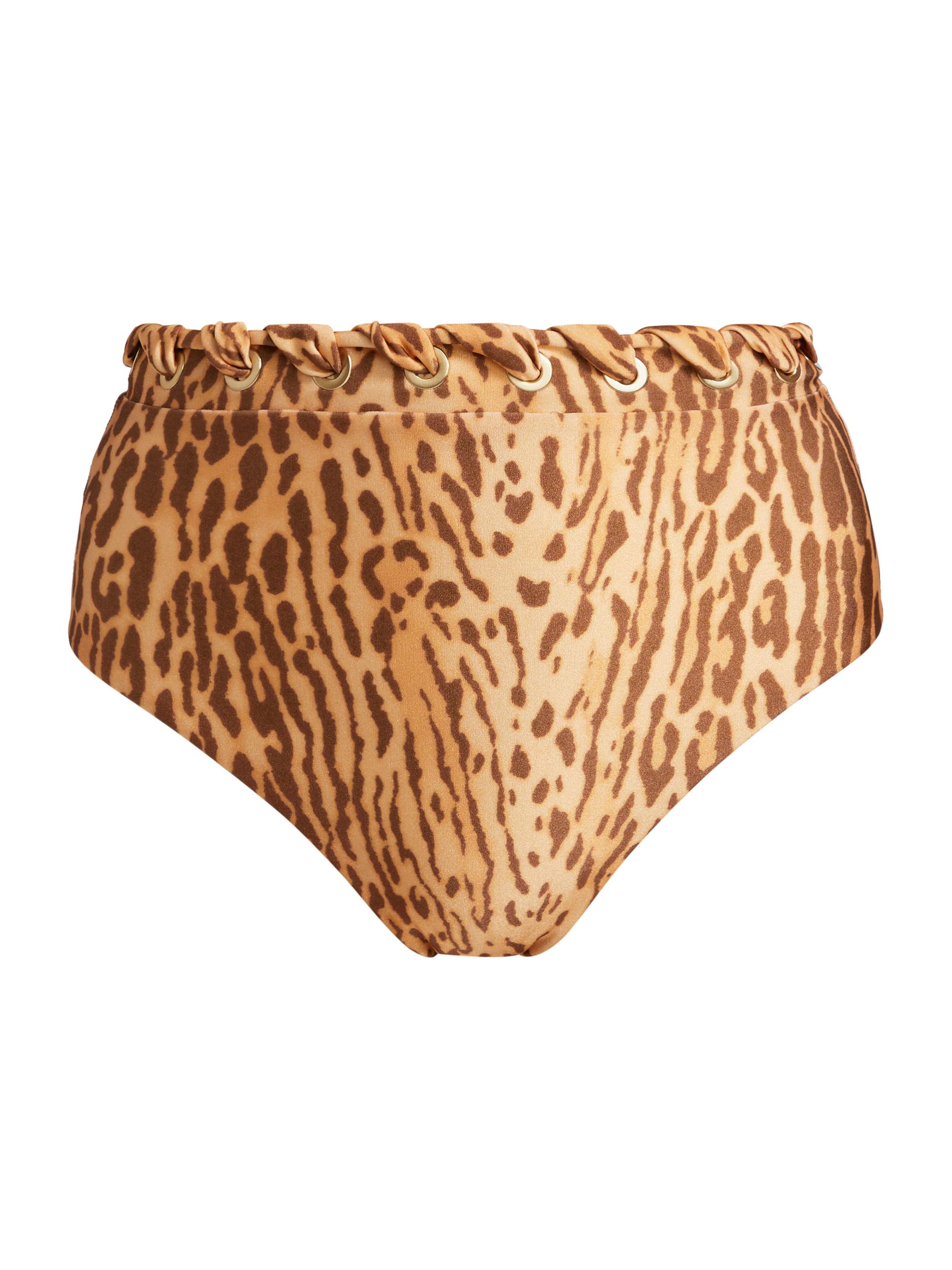 Zimmermann Women's Cascadian Leopard Print Bikini Bottom - Tan Leopard