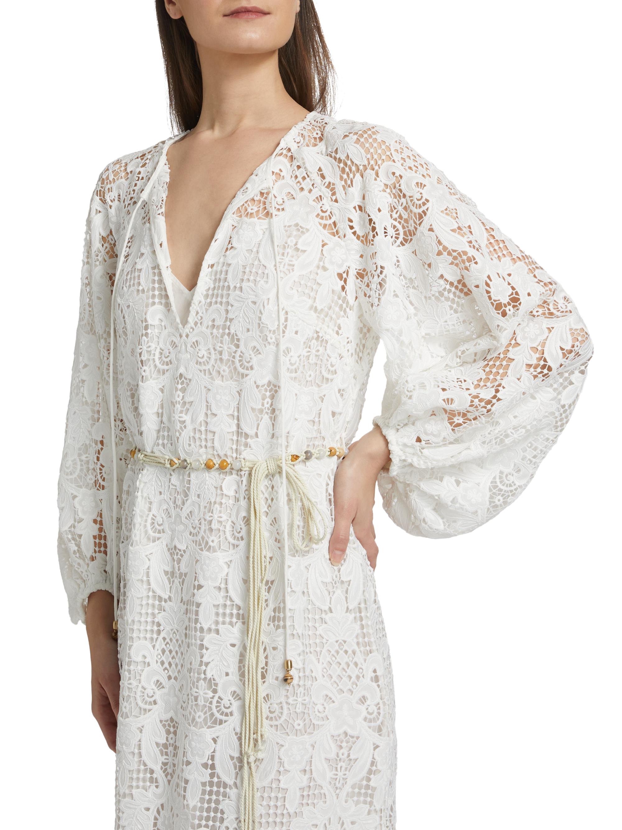 sachin and babi light blue dress Zimmermann Coco Embroidered Denim Dress main image 0