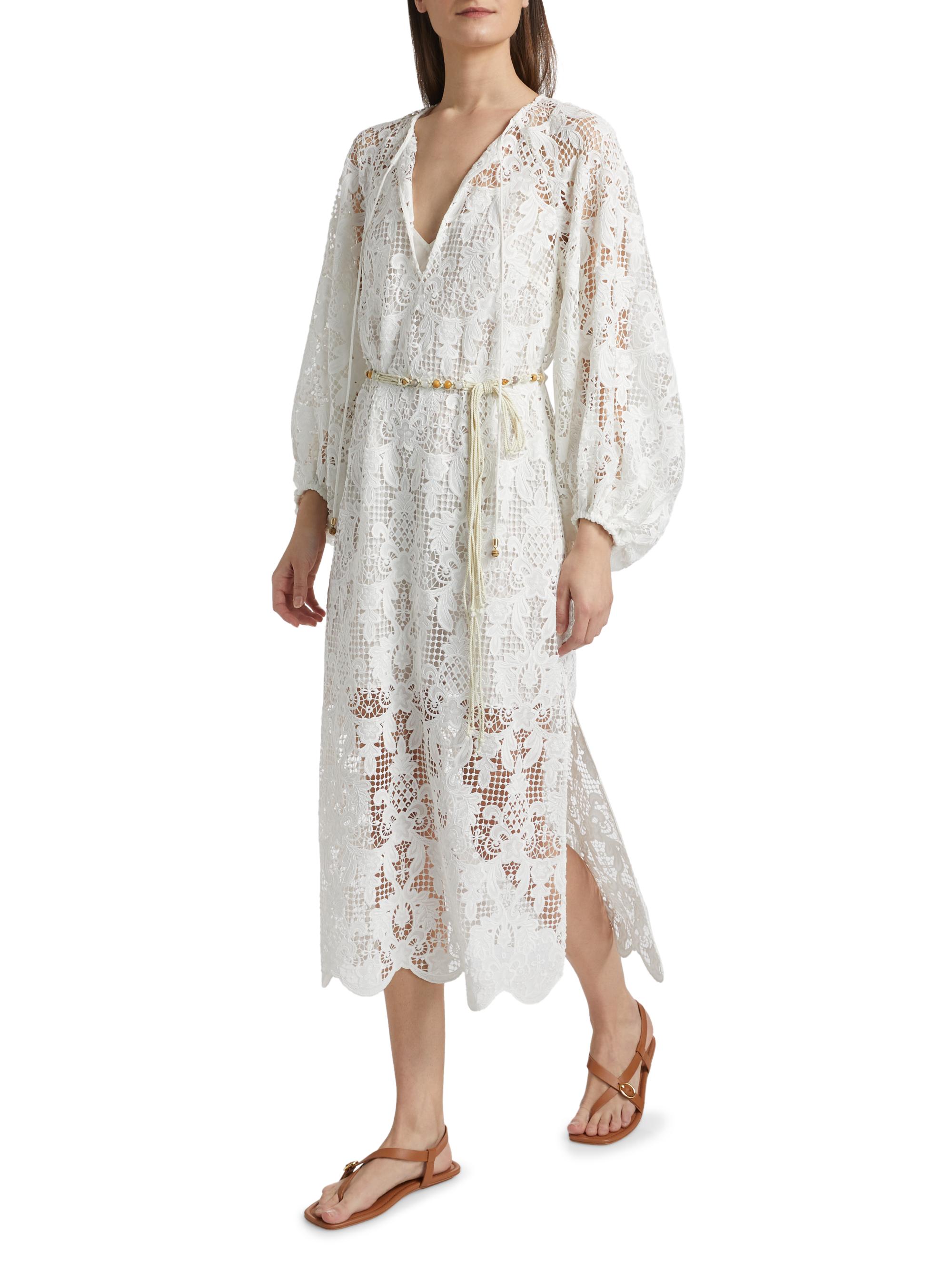Zimmermann Coco Lace Cover-Up Midi-Dress | Saks Fifth Avenue