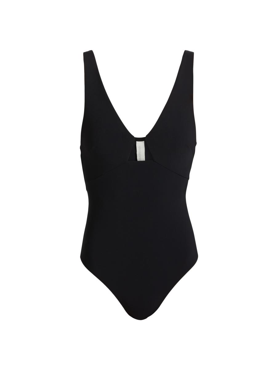 Zimmermann Women's Rhiannon Plunging Cut-out One-piece Swimsuit In Black