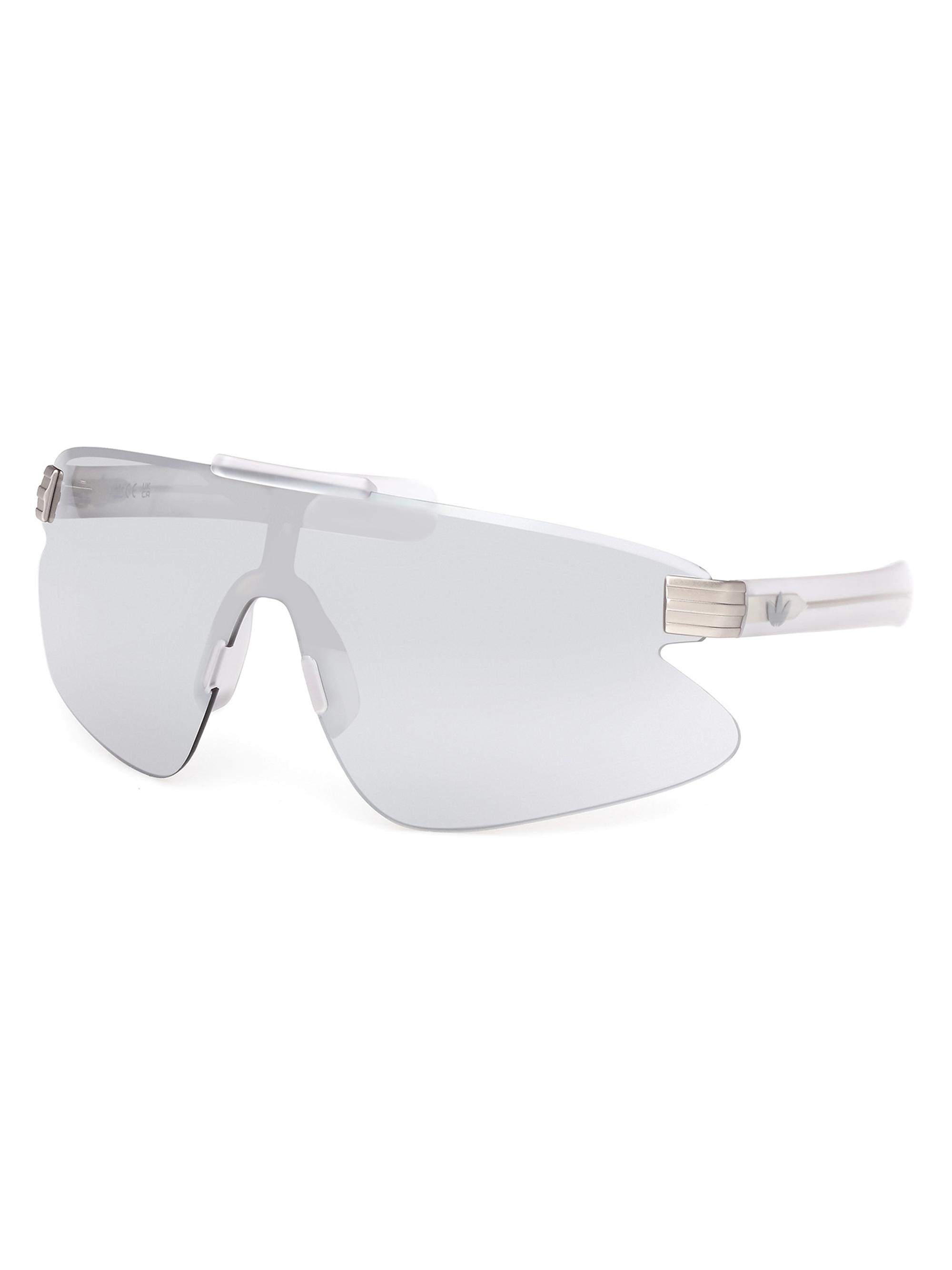 adidas Men's Mirrored Shield Sunglasses - Silver Transparent
