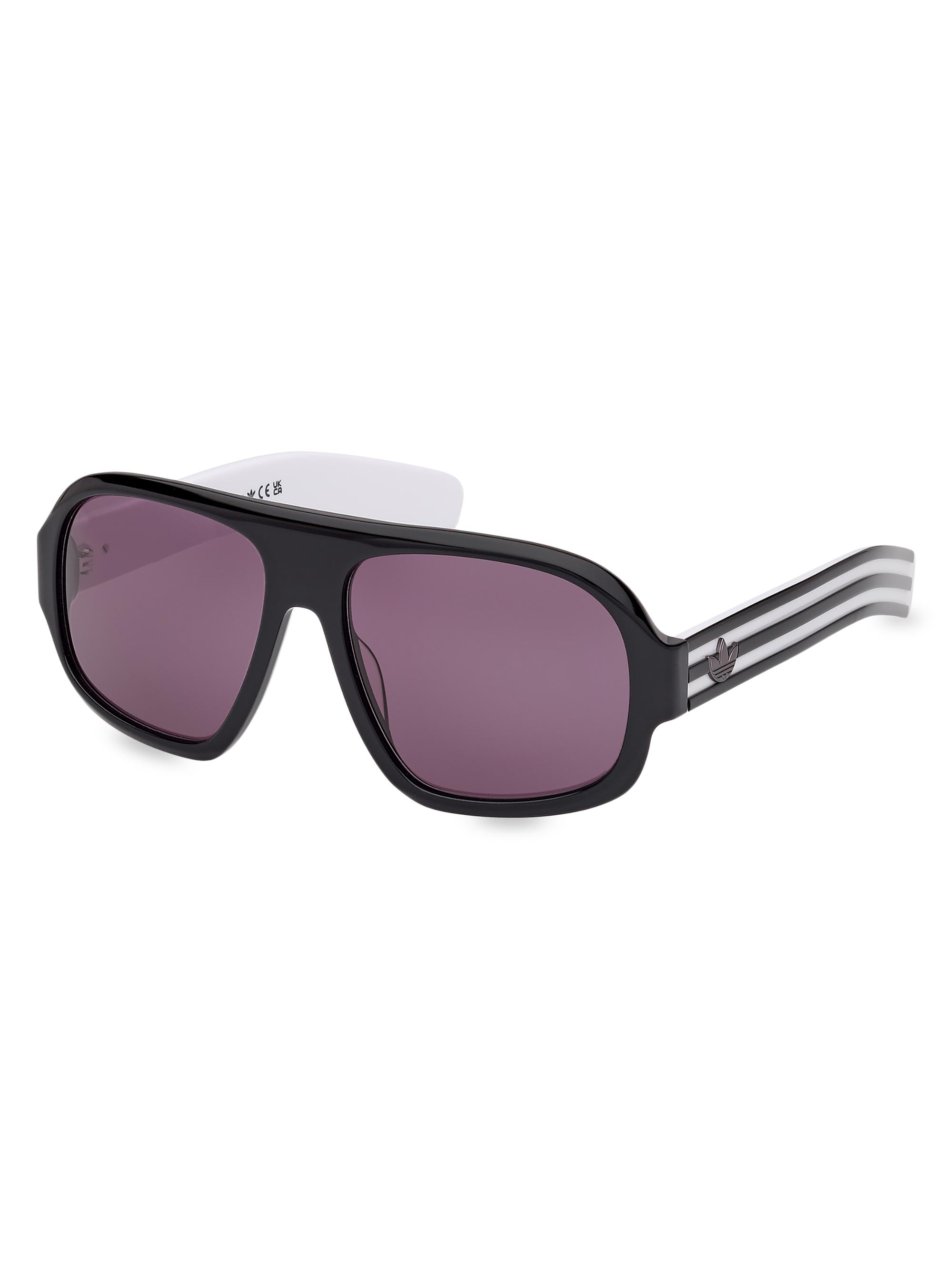adidas Men's 59MM Pilot Sunglasses - Purple Black White