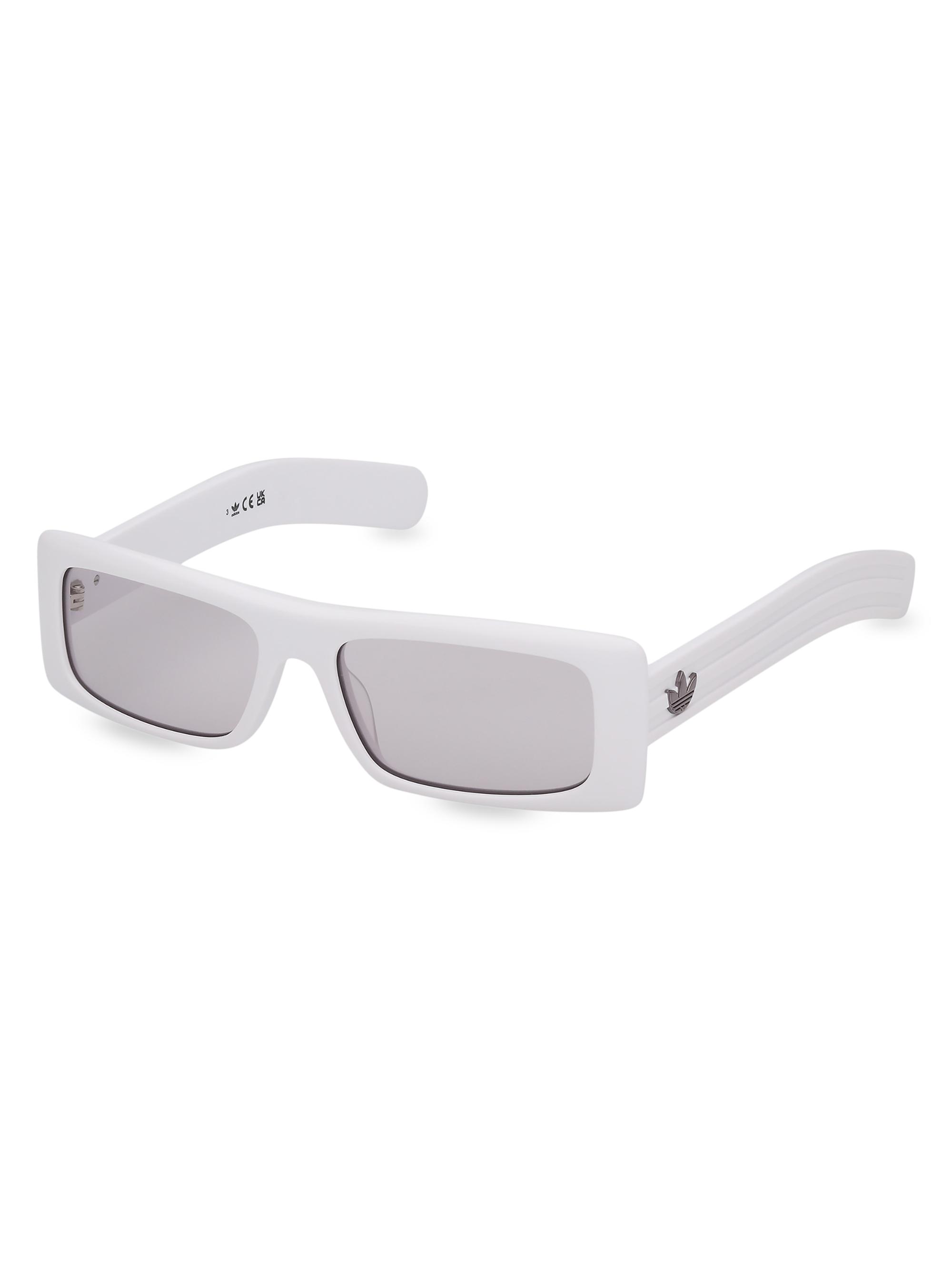 adidas Men's 55MM Rectangle Sunglasses - Purple Black