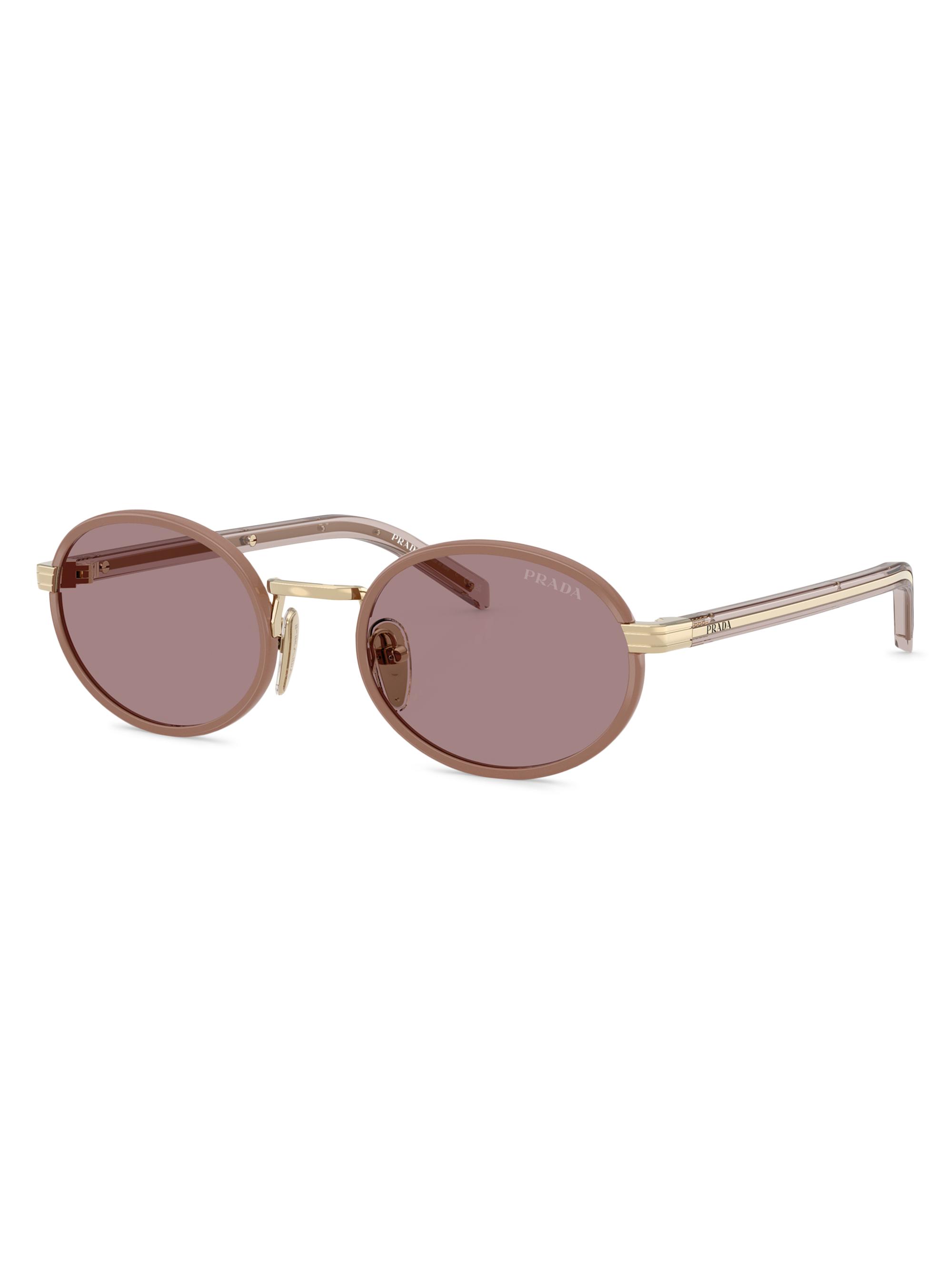 Prada Women's 52MM Oval Sunglasses - Gold Purple