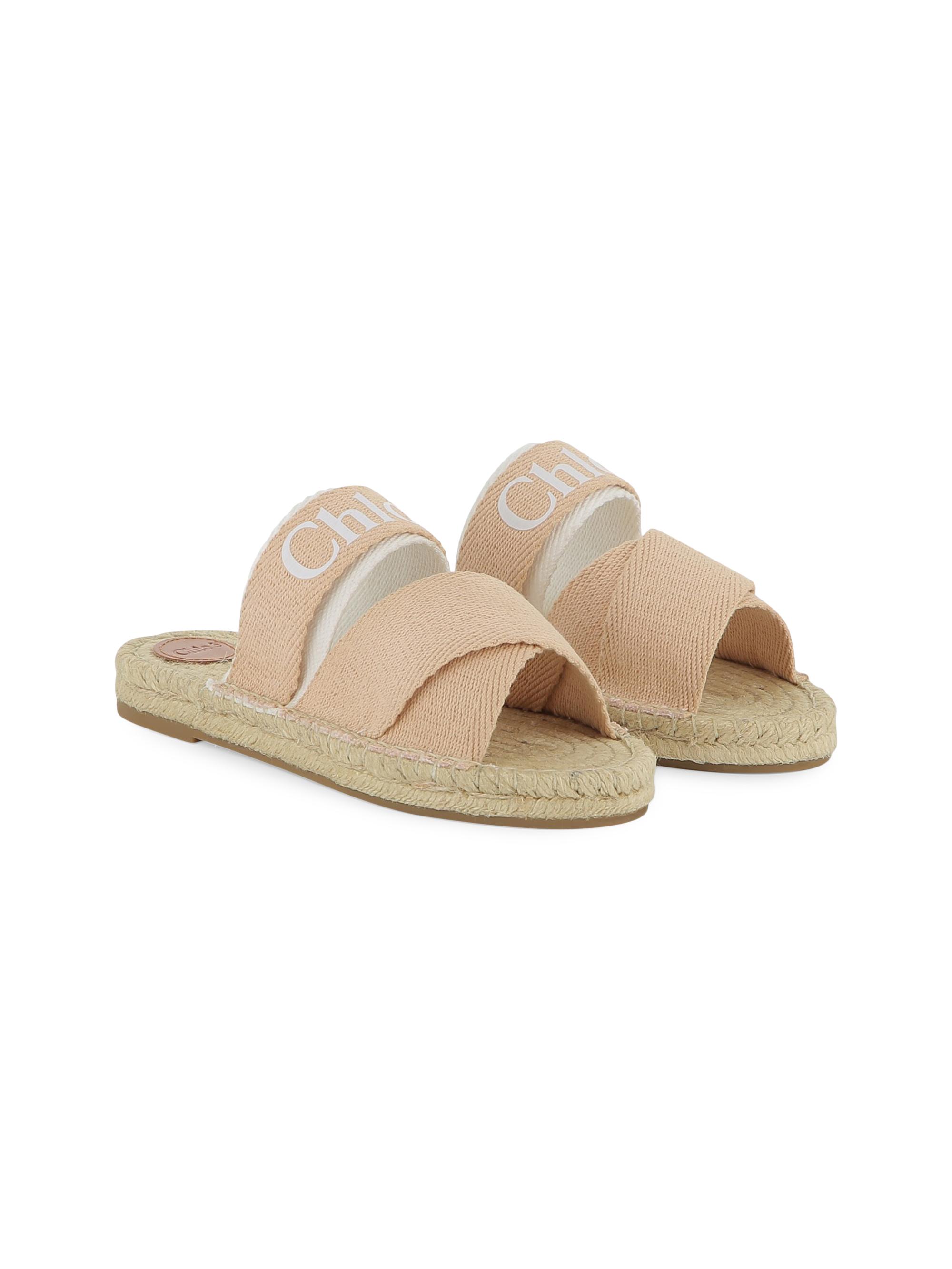 Chloé Little Girl's & Girl's Logo Espadrille Sandals - Stone 10.5 (Child)